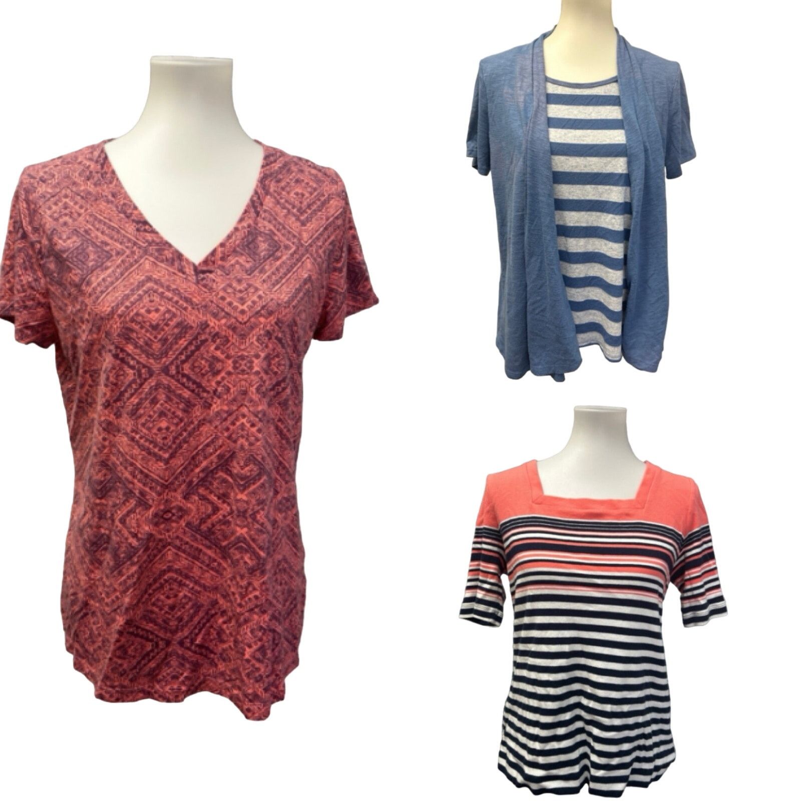 Mossimo 3 Mossimo Womens Large Cotton Blend Tee Shirt Blouses Size L / US 10 / IT 46 - 1 Thumbnail