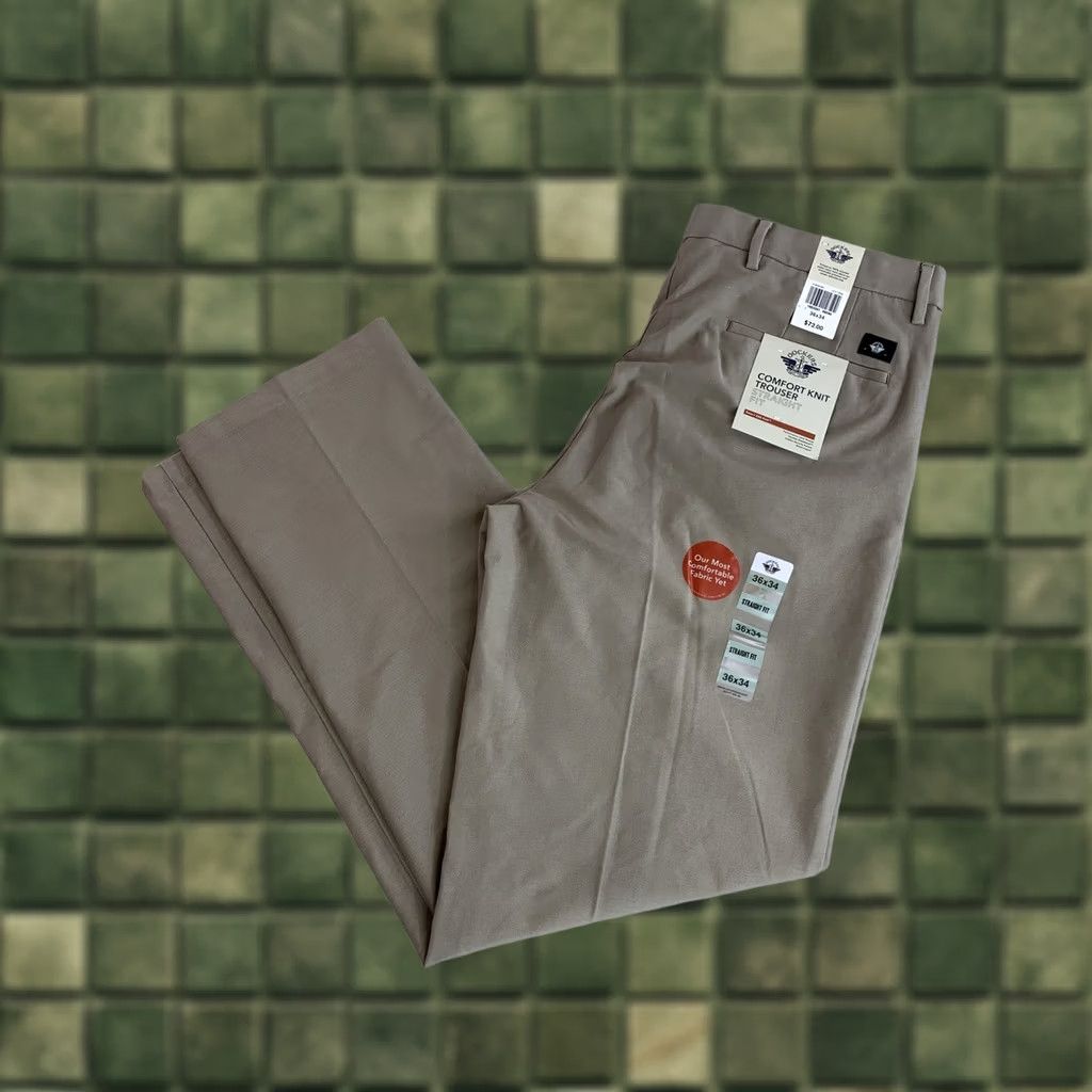 Dockers VINTAGE Dockers Comfort Knit Trouser Straight Fit Mens 36x34 NWT-12425 Size US 36 / EU 52 - 1 Thumbnail