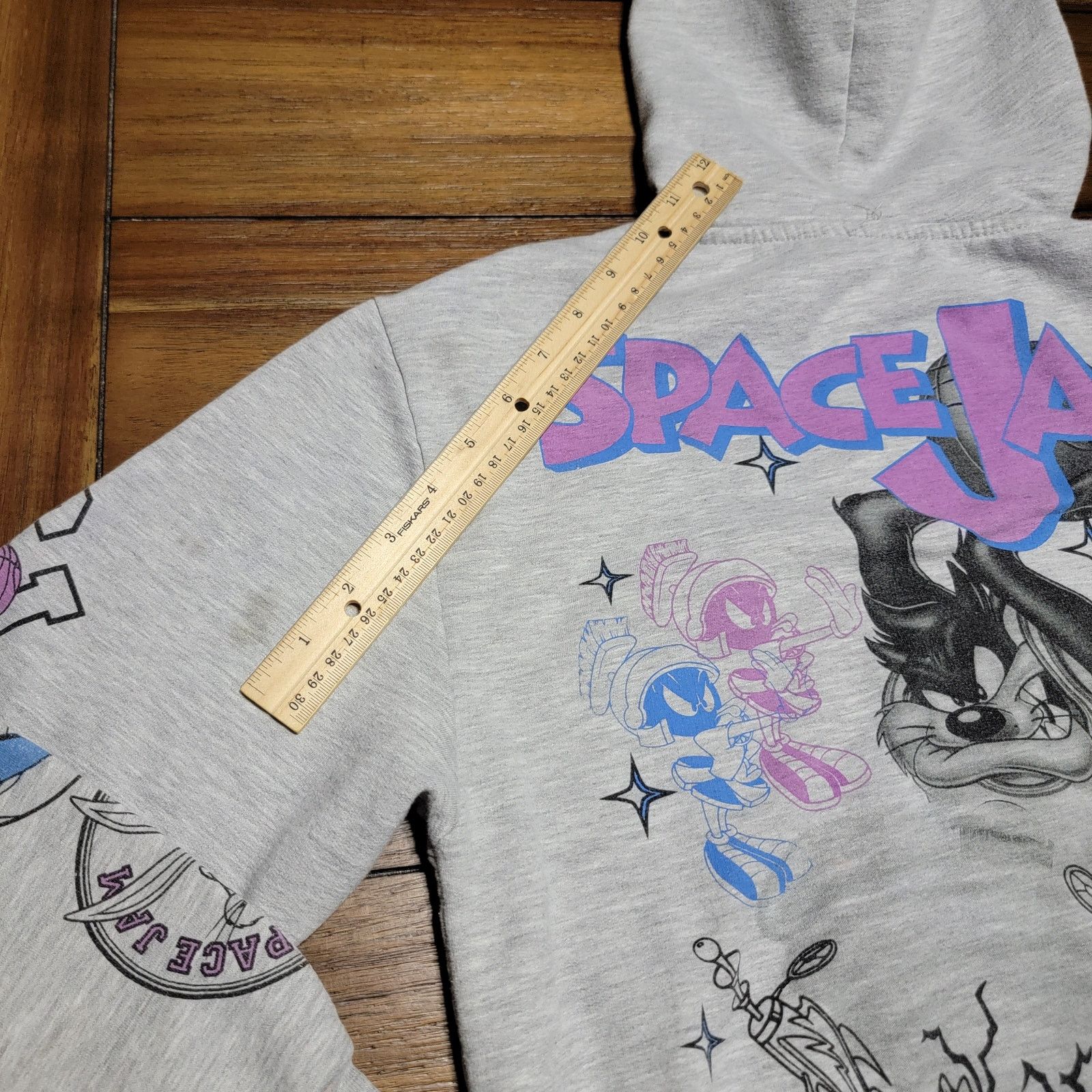 Other Space Jam LS Grey Unisex Hoodie Tune Squad Design - Size XS Size XS / US 0-2 / IT 36-38 - 7 Thumbnail
