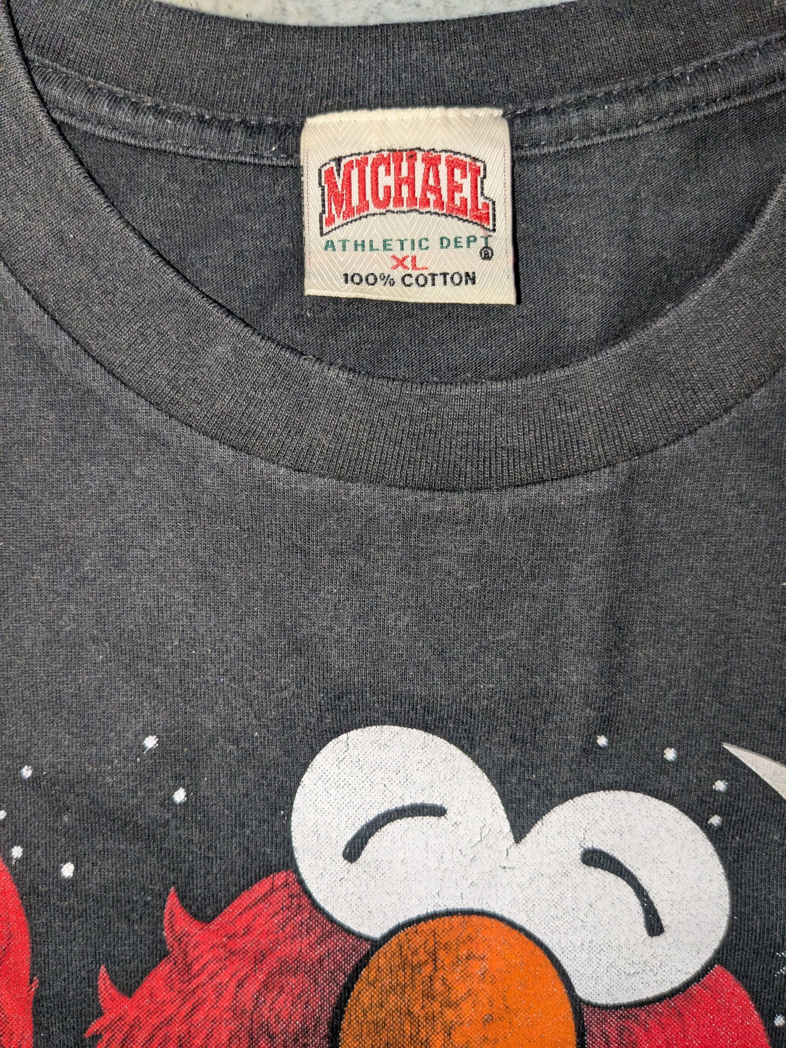 Vintage 90s Elmo Sesame Street Cartoon Tee Shirt Glow In The Dark Size US XL / EU 56 / 4 - 4 Thumbnail