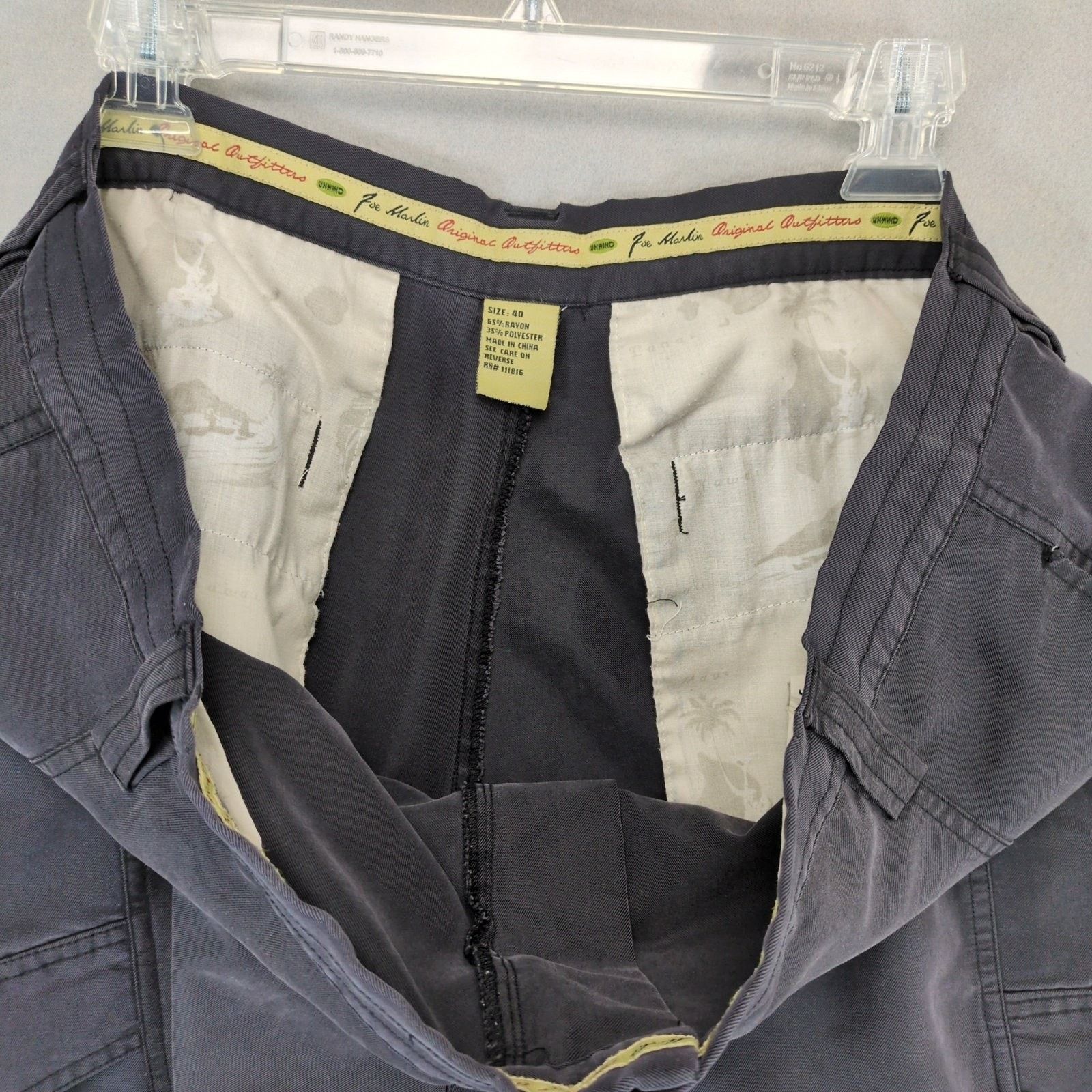 Other Joe Marlin Original Outfitters Men's 40 Black Cargo Shorts Size US 40 / EU 56 - 4 Thumbnail