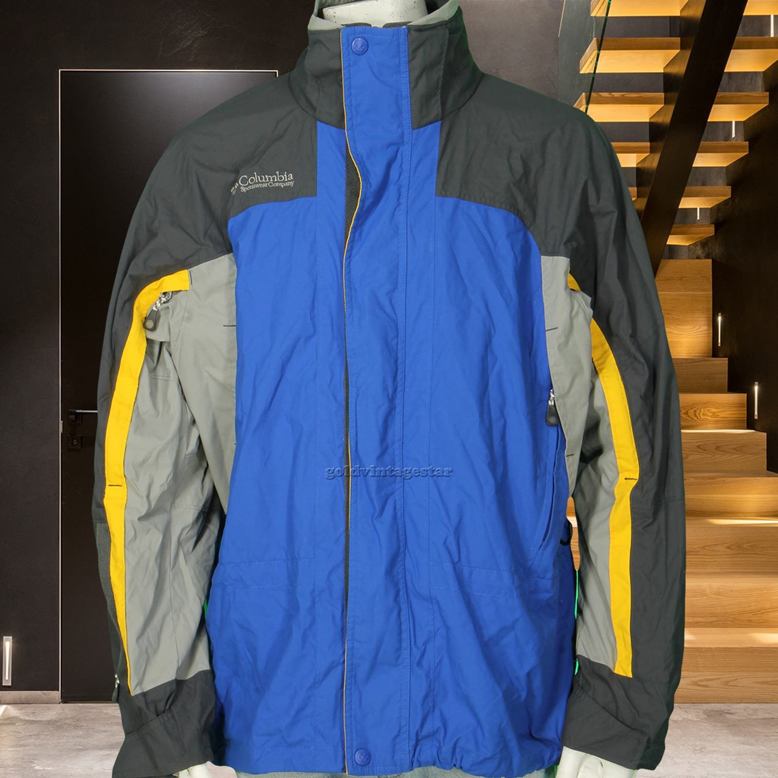 image of Columbia Fire Ridge Ski Winter Jacket Men L in Blue (Size Large)