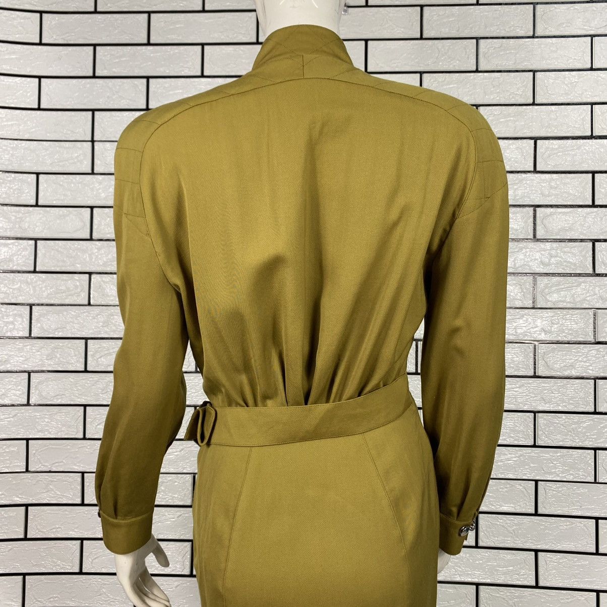 Thierry Mugler 🔥VINTAGE THIERRY MUGLER PARIS WRAP DRESS STRUCTURED CHAIN Size M / US 6-8 / IT 42-44 - 14 Thumbnail