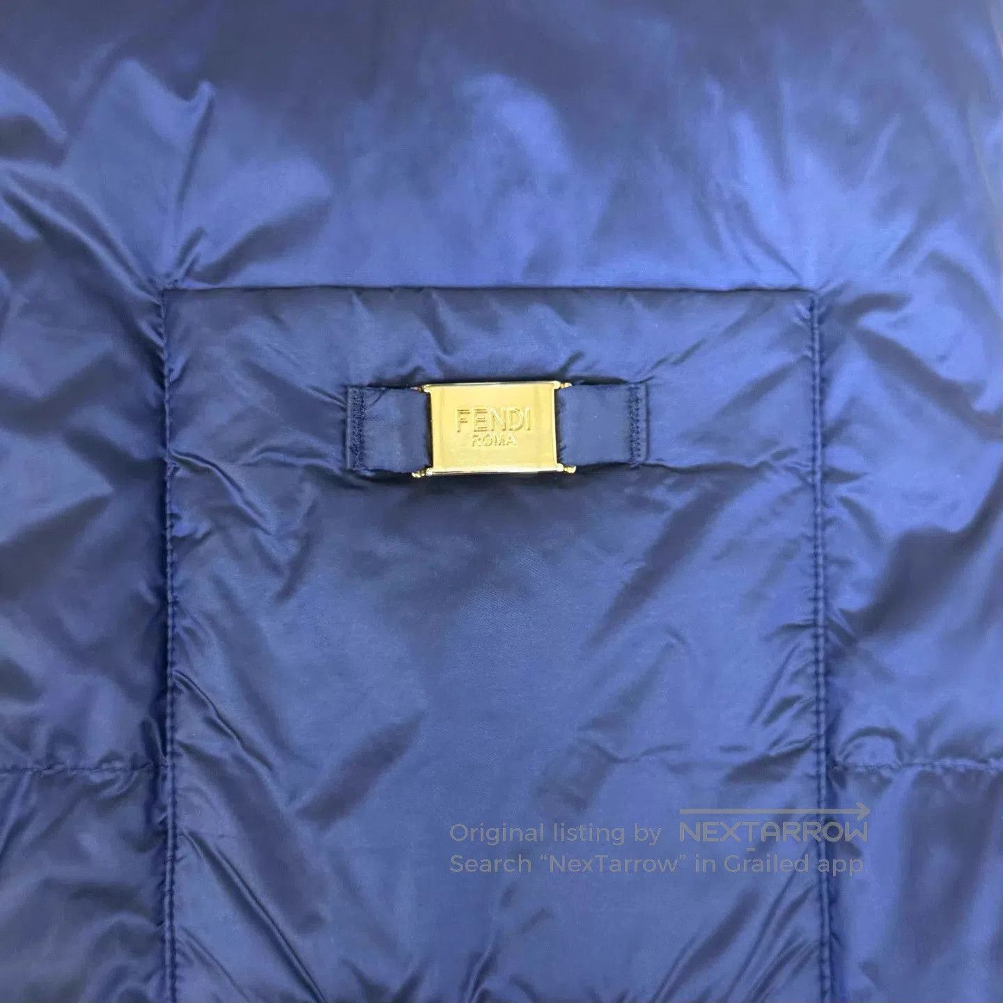 Fendi Blue Puffer Vest with Zip Closure. Size US S / EU 44-46 / 1 - 5 Thumbnail