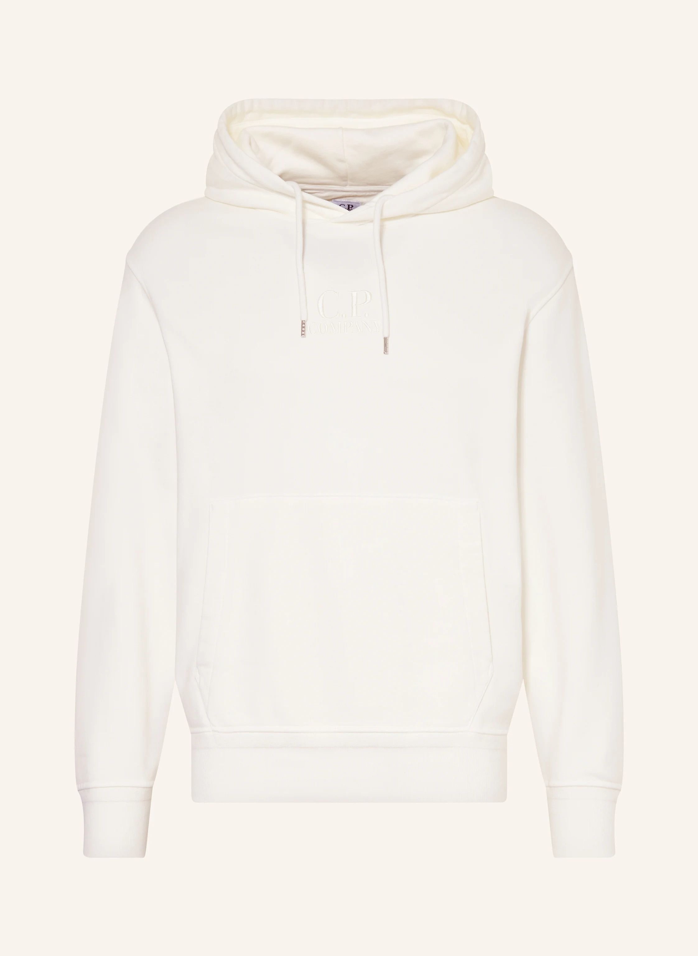 C.P. Company o1y1224 Logo Hoodie in Ivory Size US L / EU 52-54 / 3 - 1 Thumbnail