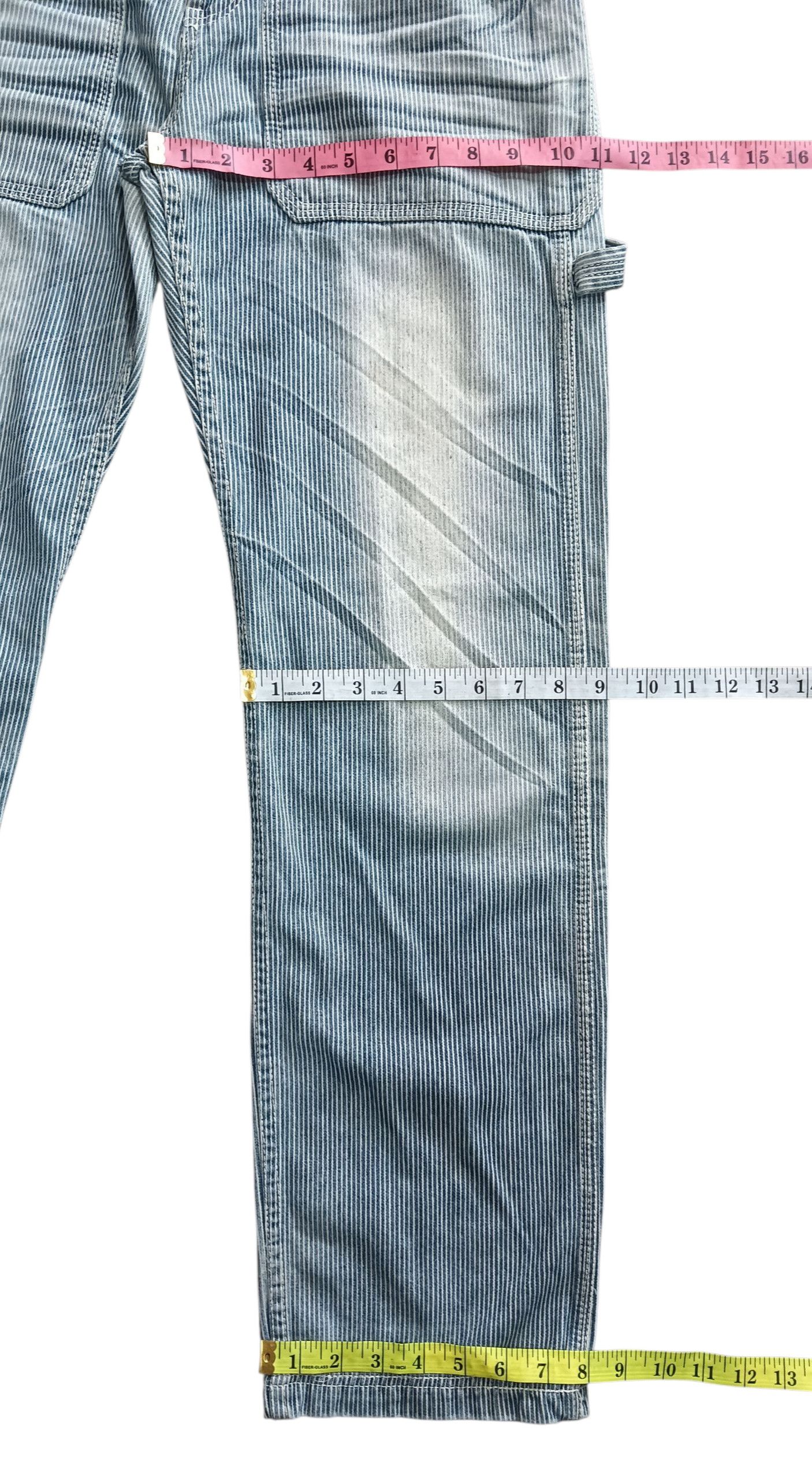 Other Distressed Carpenter Striped Jeans Size US 32 / EU 48 - 13 Thumbnail