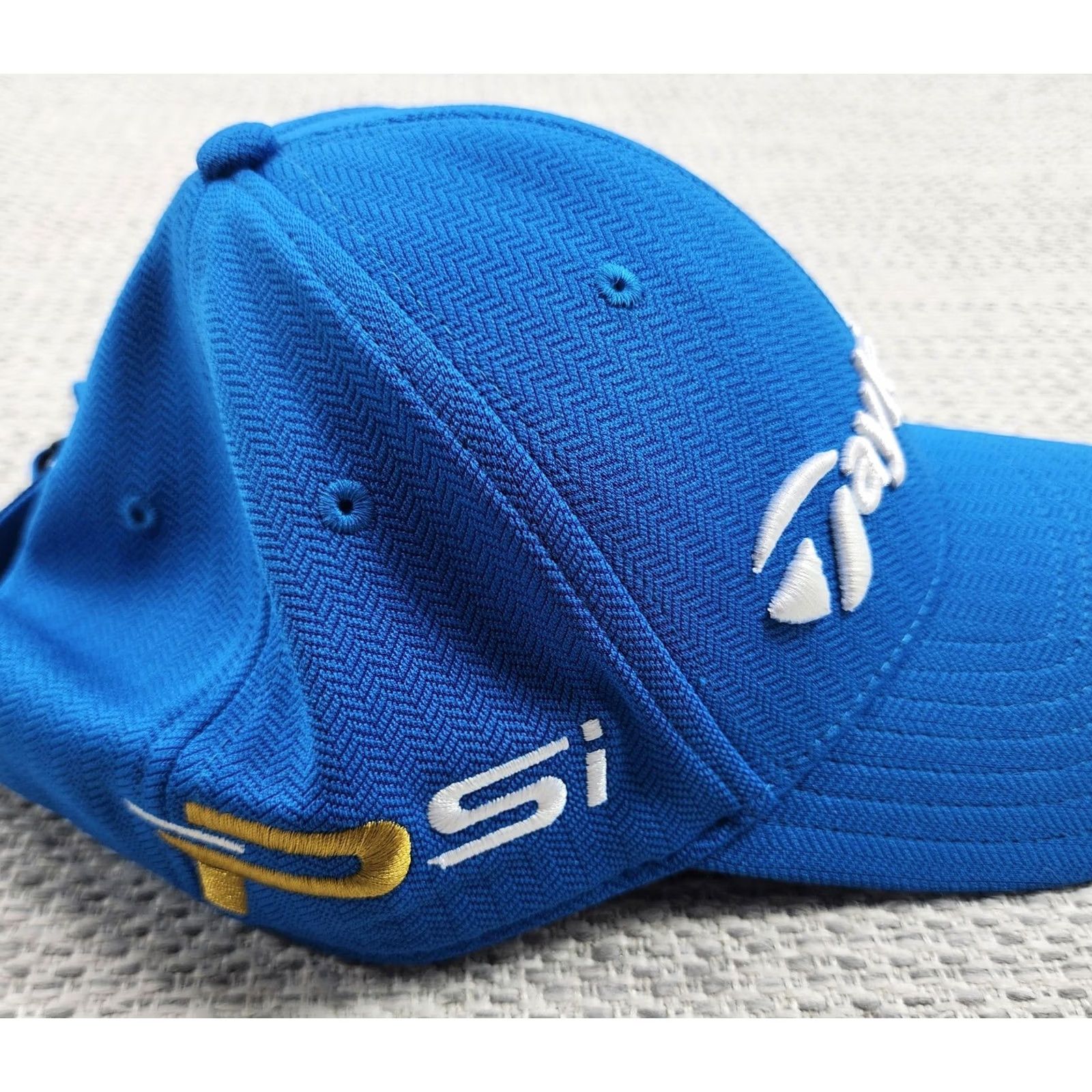 TaylorMade TaylorMade Hat Cap Strap Back Mens One Size Blue White Golf Embroidered M1 PSi - OSFA Adjustable, Twill, Herringbone, Royal Blue, Golf Hat Size ONE SIZE - 4 Thumbnail