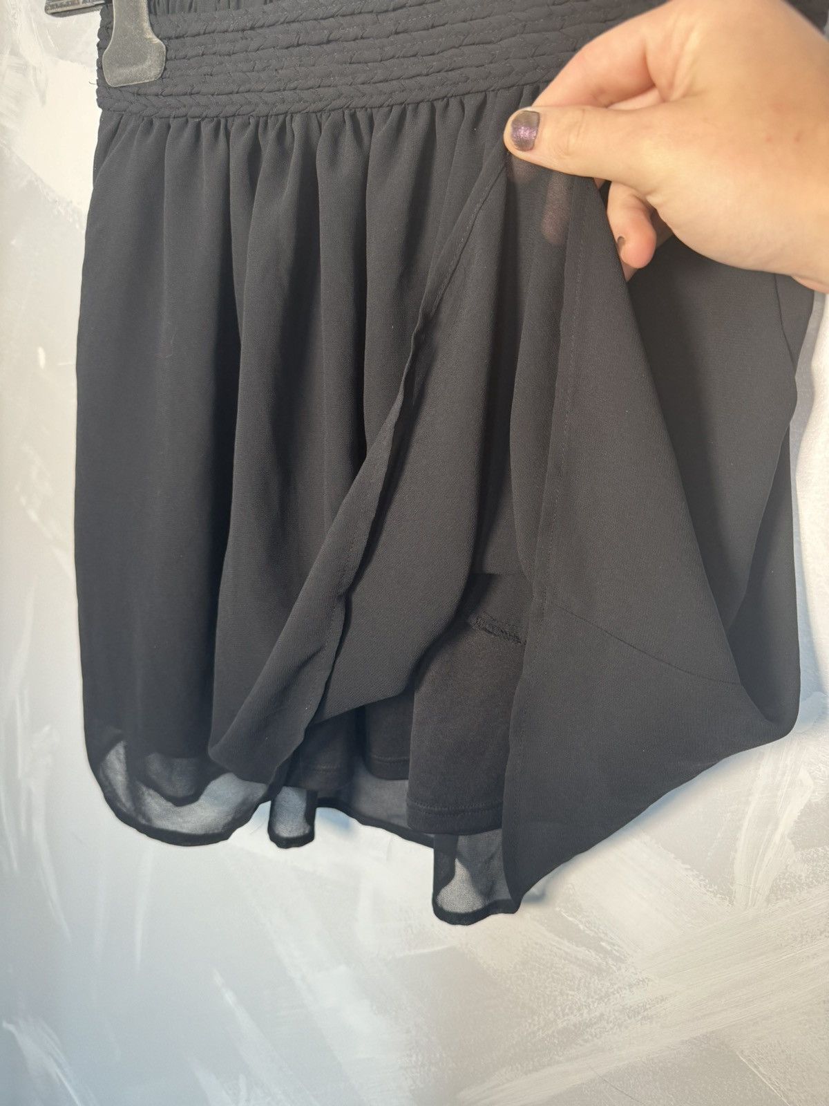 Japanese Brand Dex Black Mini Mesh Skirt Double Layred Avant Garde Size 30" / US 8 / IT 44 - 3 Thumbnail