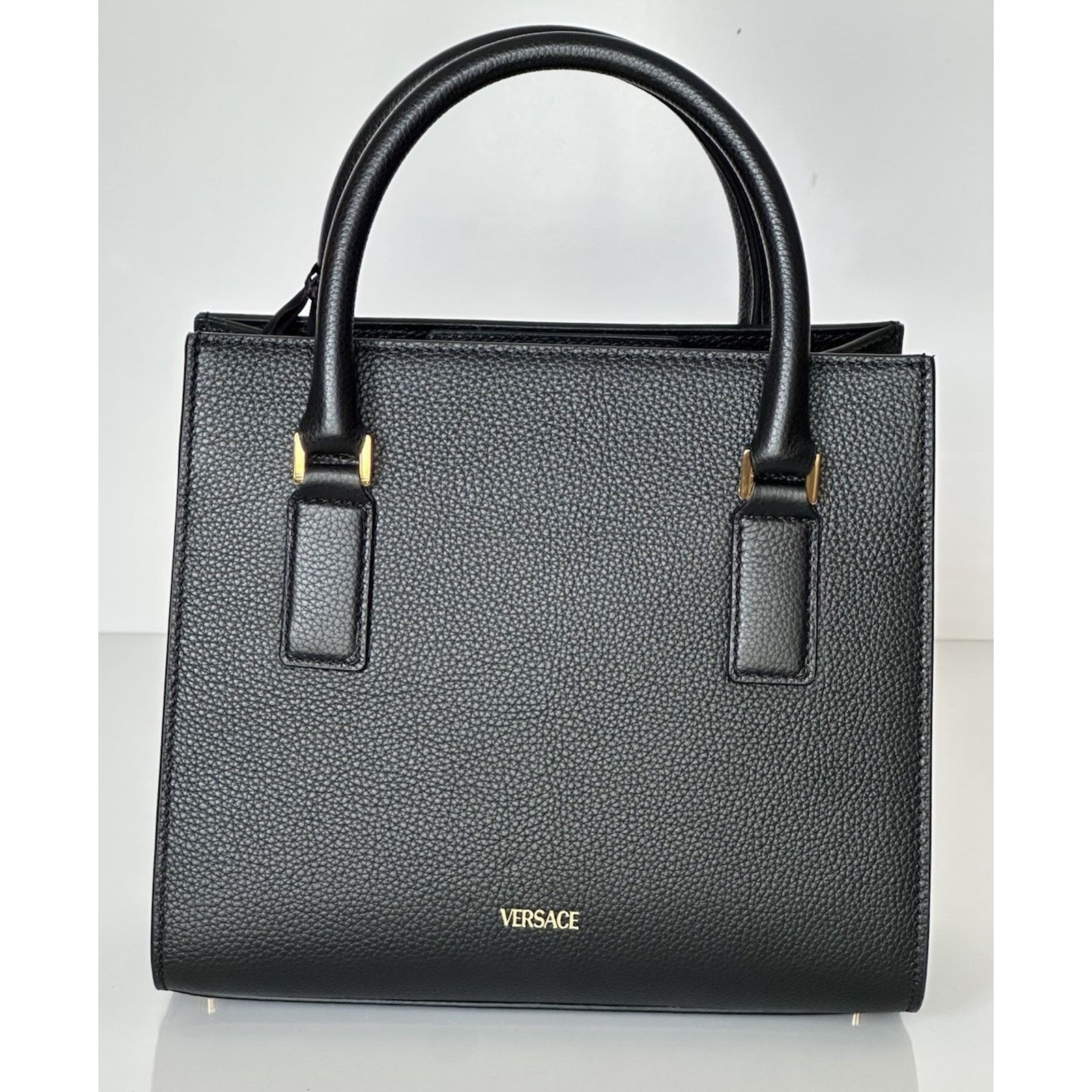 Versace Versace Virtus Calf Leather Small Black Bag 1005960 Size ONE SIZE - 5 Thumbnail