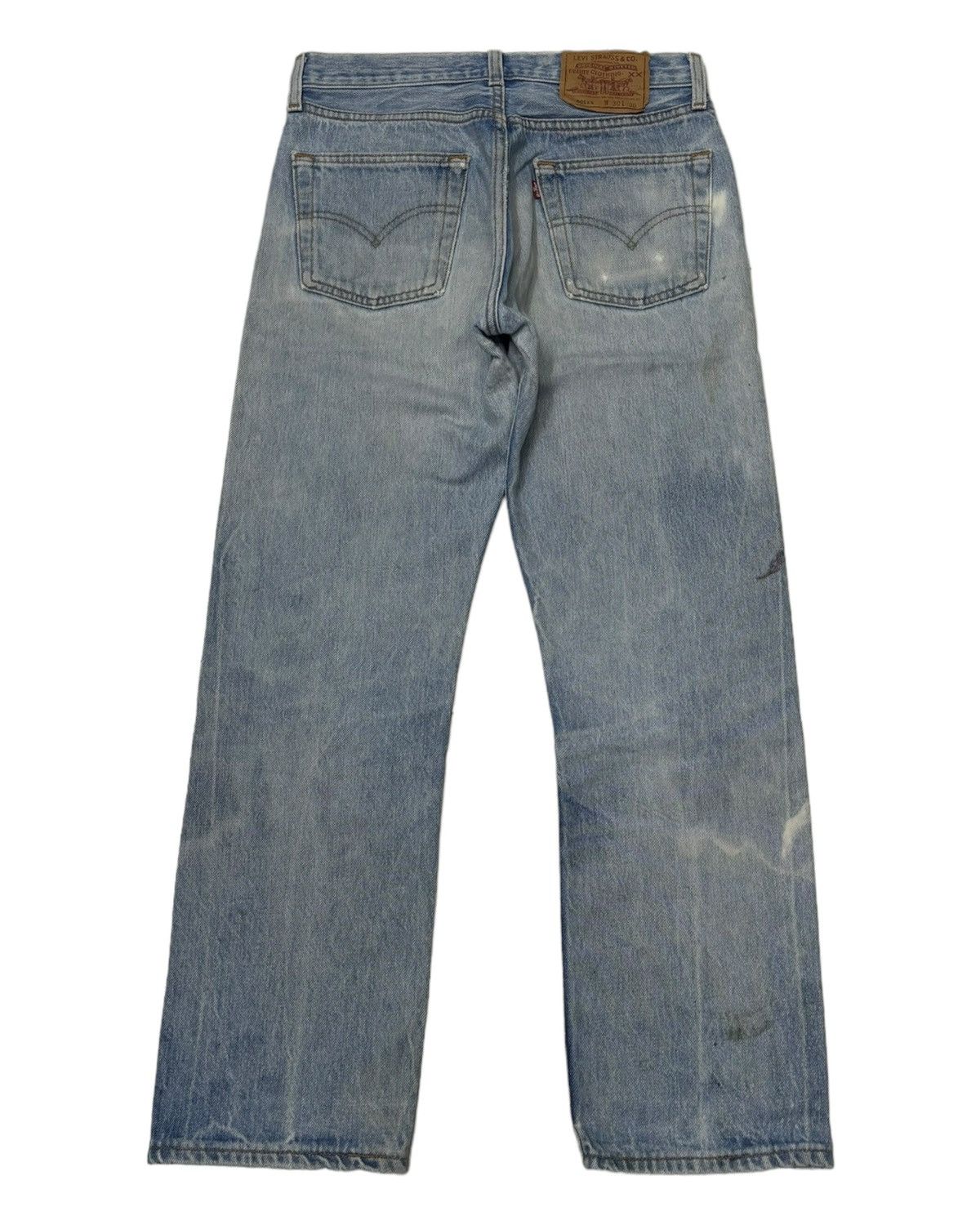 Levi's VINTAGE LEVIS 501xx STONE WASH BAGGY DISTRESS DENIM JEANS Size 29" - 2 Thumbnail