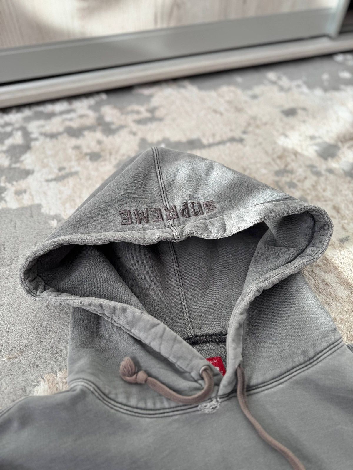 Supreme Supreme hoodie M cotton gray plain 18SS overdyed hoodie Size US M / EU 48-50 / 2 - 11 Thumbnail