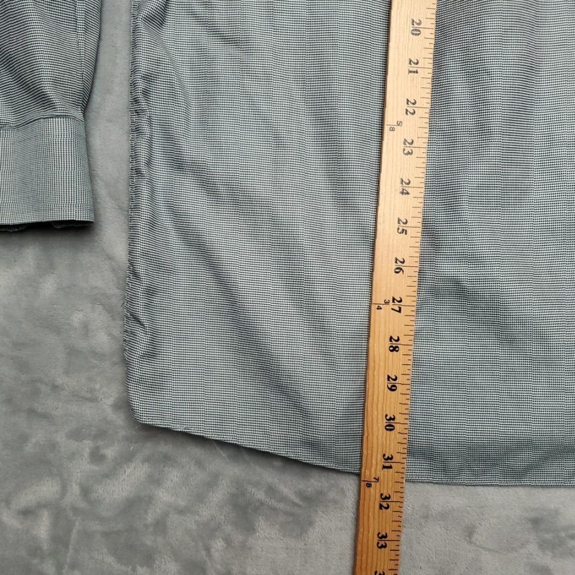 Roundtree & Yorke Gold Label Shirt Men 17 34 Green Cotton Micro Houndstooth No Iron Fitted EZ Wash Shirt Men Green Cotton Micro Houndstooth No Iron Fitted EZ Wash Size US XL / EU 56 / 4 - 7 Thumbnail