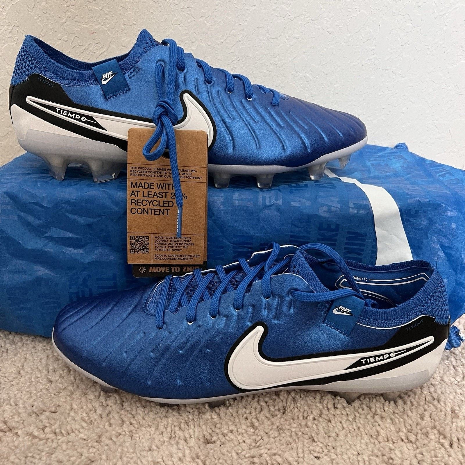 Nike Nike Tiempo Legend 10 Elite FG Soar Blue White Size 8 Size US 8 / EU 41 - 1 Thumbnail