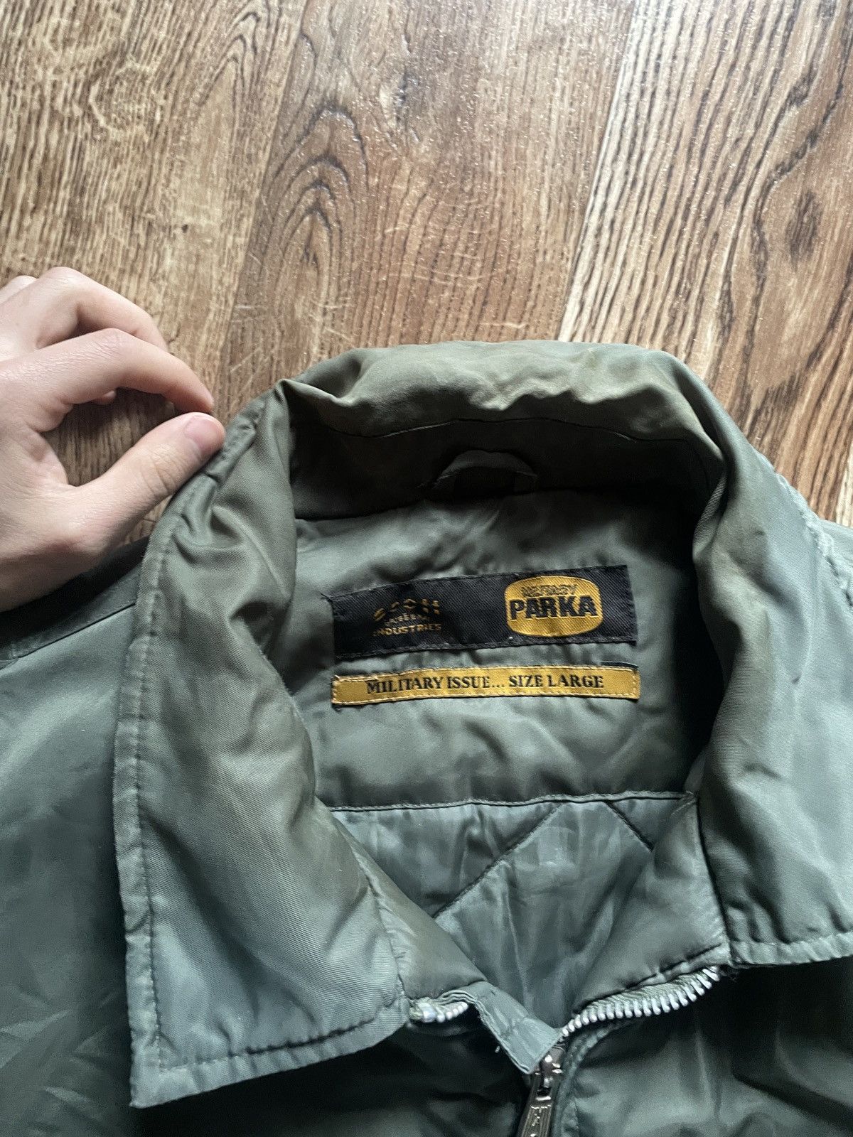 Vintage 90s Vintage MA1 Nylon Bomber Flyers Jacket Military Size US L / EU 52-54 / 3 - 3 Thumbnail