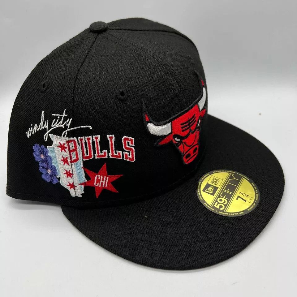 New Era Chicago Bulls Windy City NBA 7 3/4 Hat Fitted Cap New Men Size ONE SIZE - 1 Thumbnail