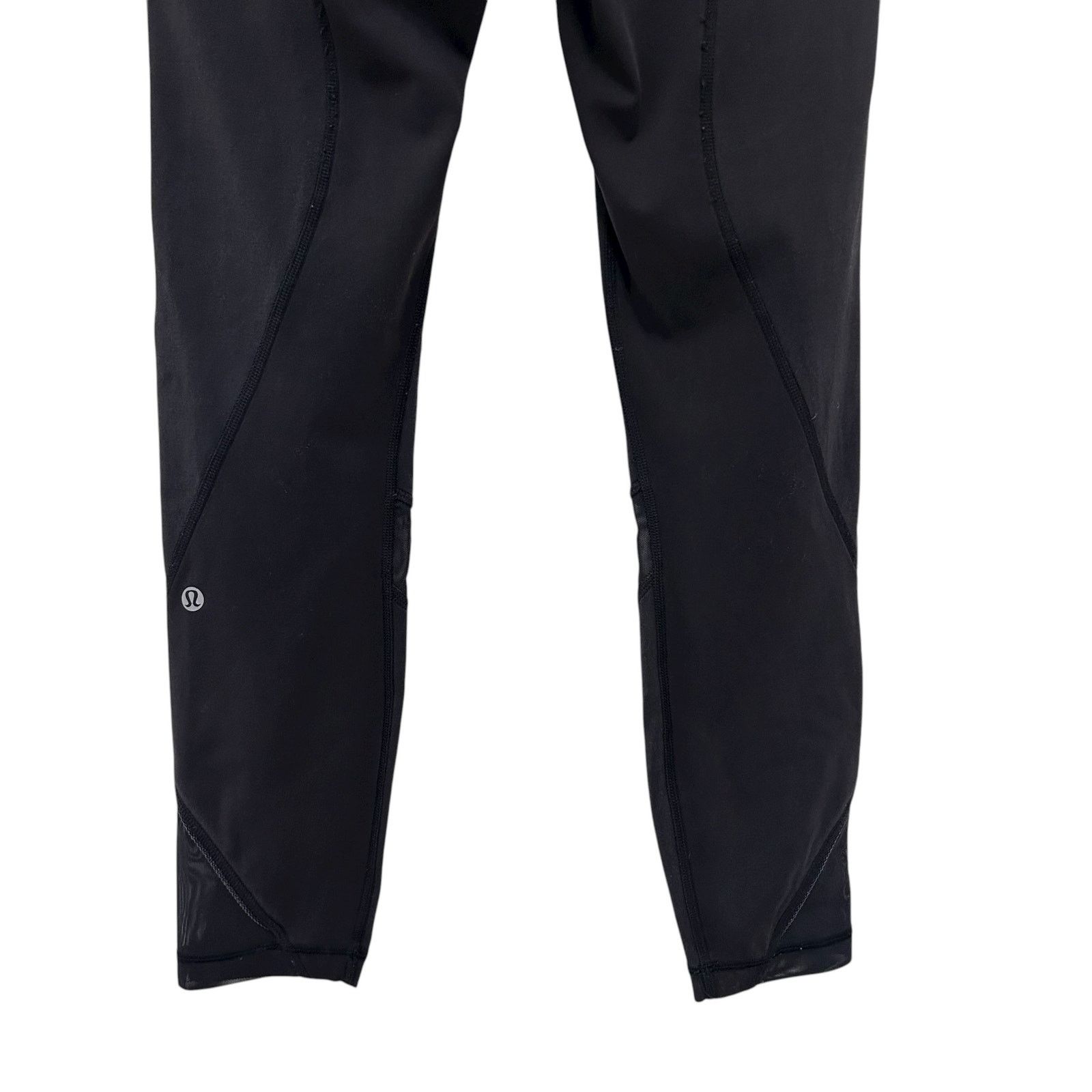 Lululemon Lululemon Black Mesh Detail Leggings Sz 6 Size 28" / US 6 / IT 42 - 8 Thumbnail