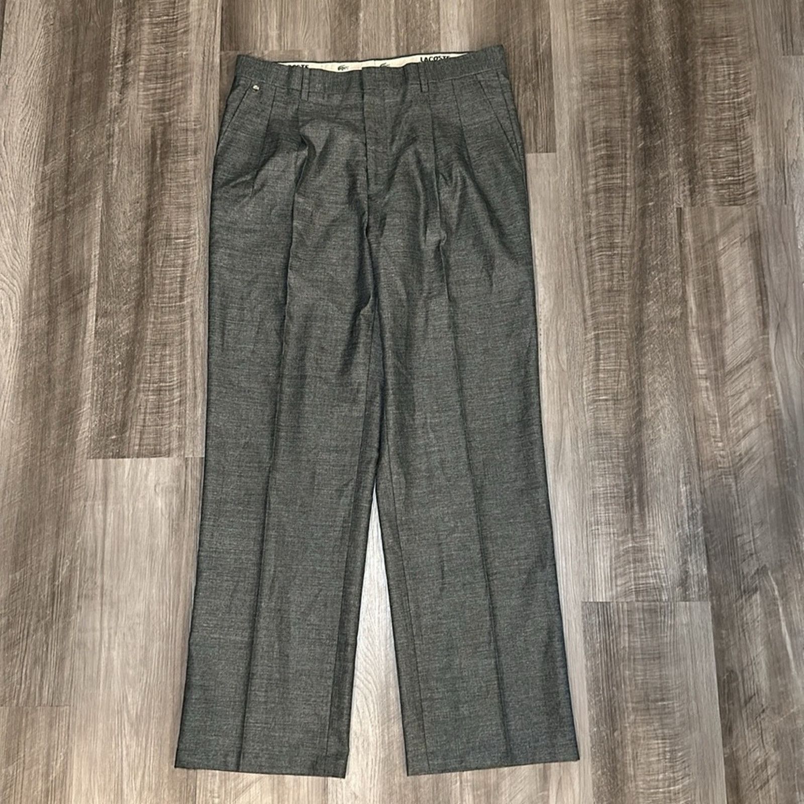 Lacoste Lacoste Pleated Dress Pants - 35x30 Size US 35 - 2 Thumbnail