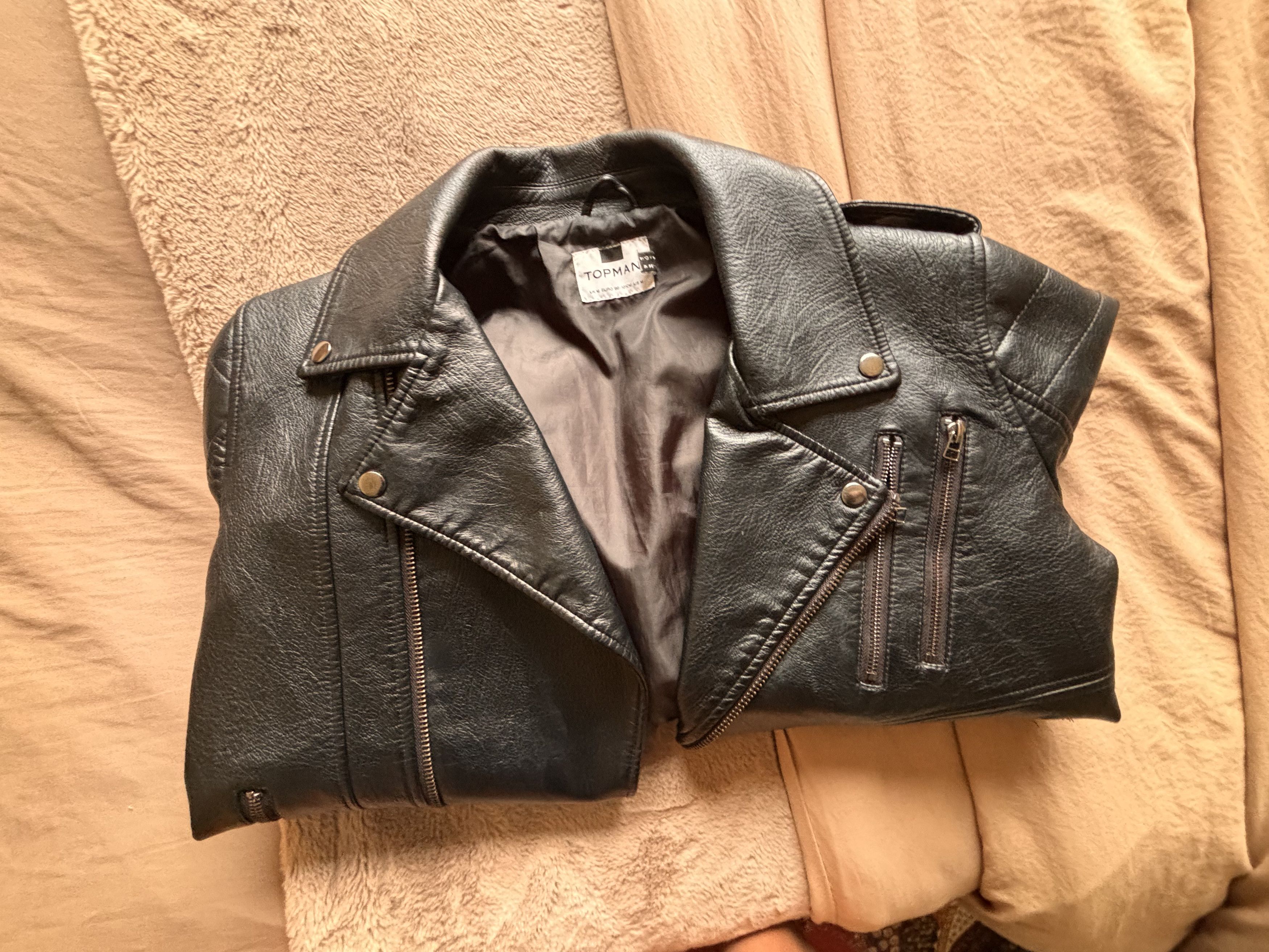 Topman Vegan Leather Jacket