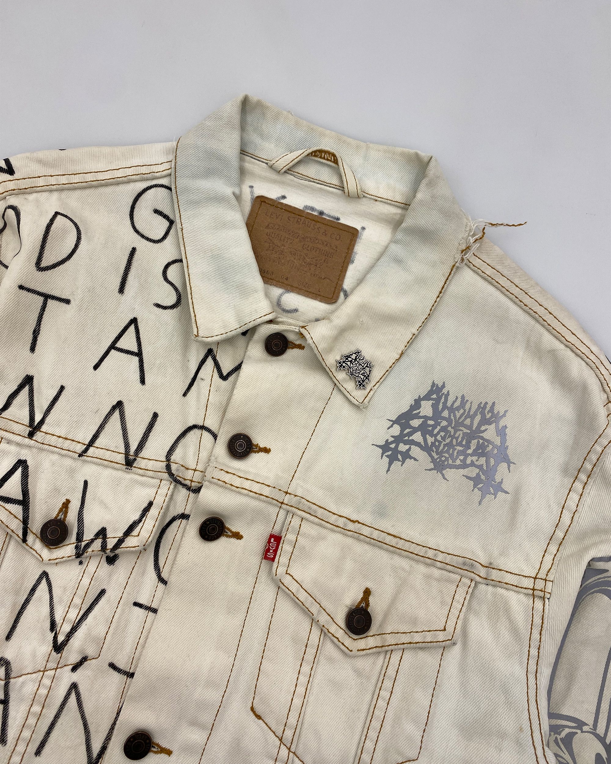 Vintage Sucuk&BratwurstxMaison Hefner 1of1 Printed Denim Jacket Size US L / EU 52-54 / 3 - 13 Thumbnail