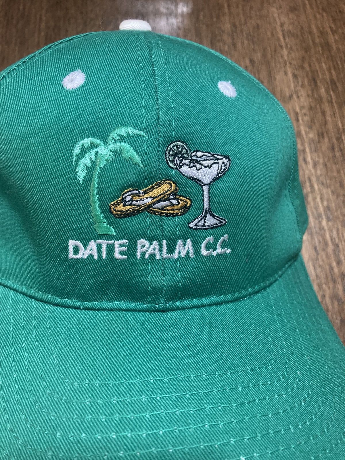 Vintage Date Palm C.C Golf Baseball Hat By Town Talk Green Adult Size ONE SIZE - 3 Thumbnail