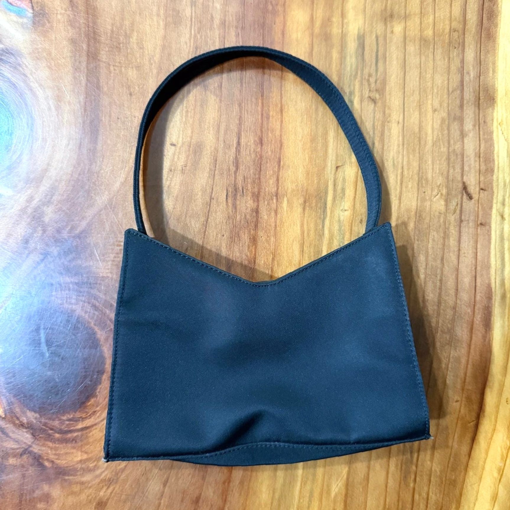 Guess VINTAGE Guess Bag Shoulder Bag Crescent Small Black Cotton Lining Solid Size ONE SIZE - 2 Thumbnail
