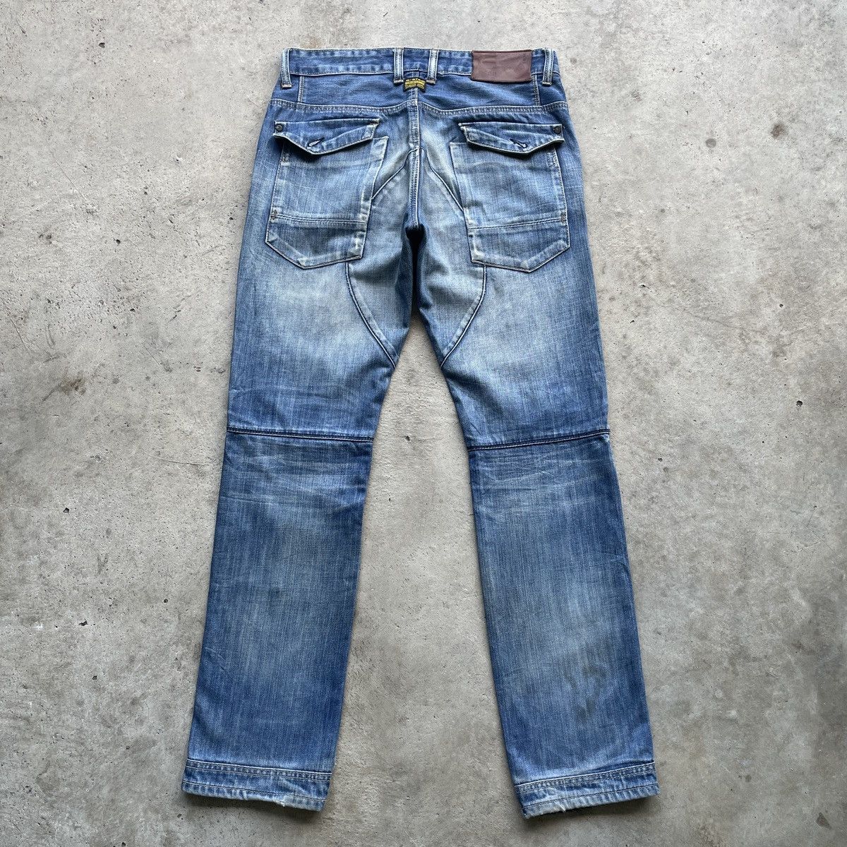 G-Star Rare🔥Vintage G-Star Raw Double Knee Denim Jeans Pants Faded Size US 32 / EU 48 - 2 Thumbnail