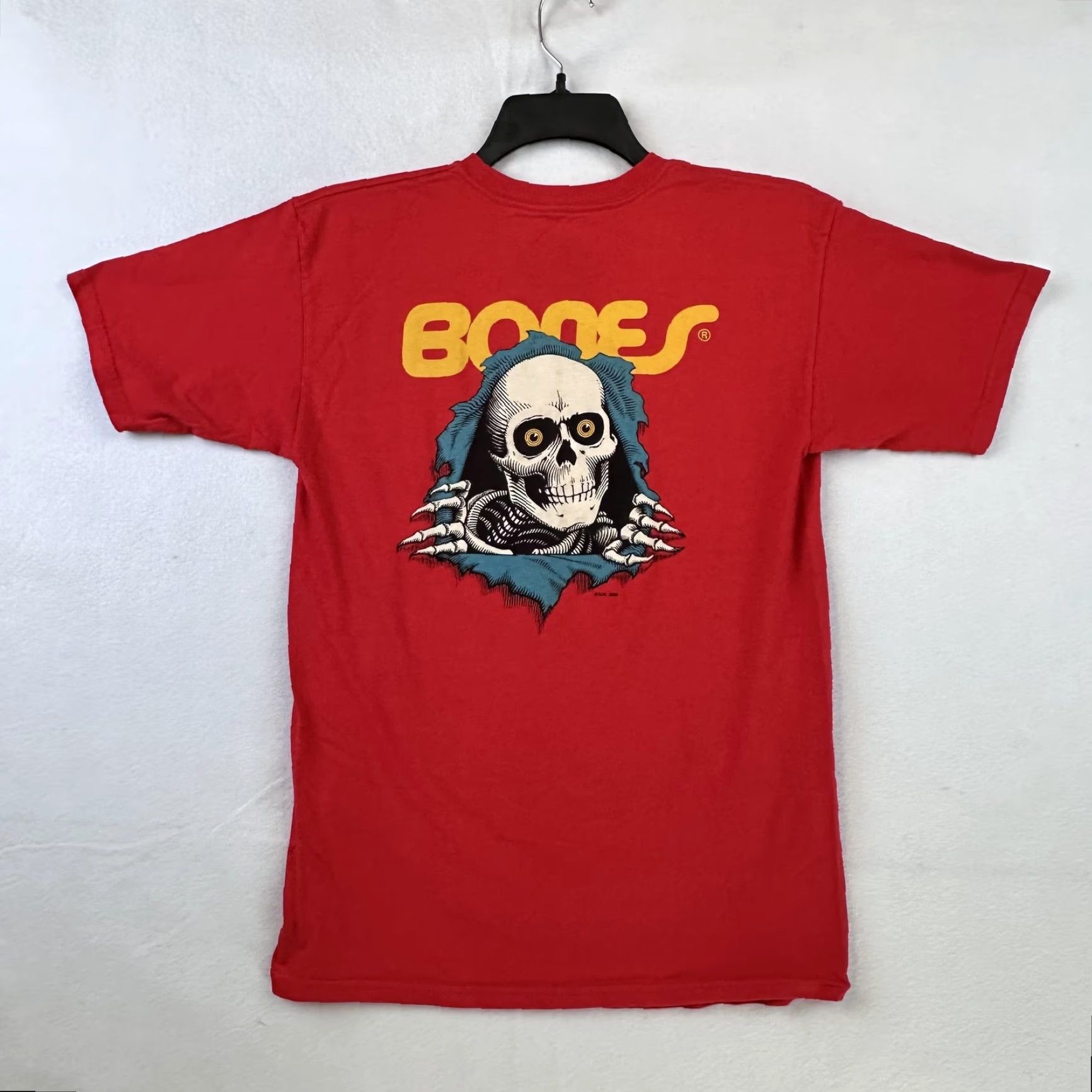 Powell Peralta Powell Peralta Bones Shirt Mens Medium 2009 Skateboard Skeleton Graphic Tee Red Cotton Crew Neck Short Sleeve Vintage No Size US M / EU 48-50 / 2 - 5 Thumbnail