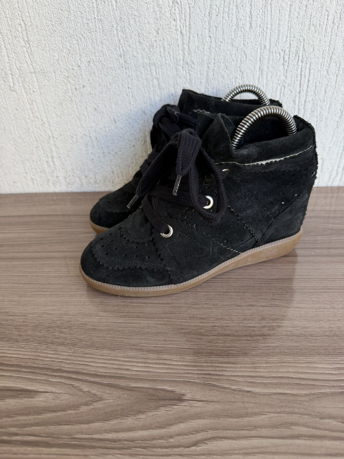Isabel Marant Etoile Suede bobby wedge sneakers Size US 5 / IT 35 - 1 Thumbnail