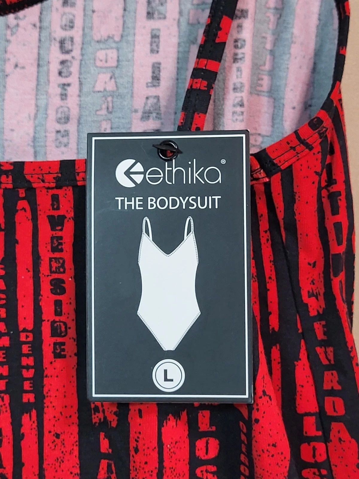 Other Ethika Women's Pull-On Bodysuit Red & Black Logo Size L / US 10 / IT 46 - 4 Thumbnail