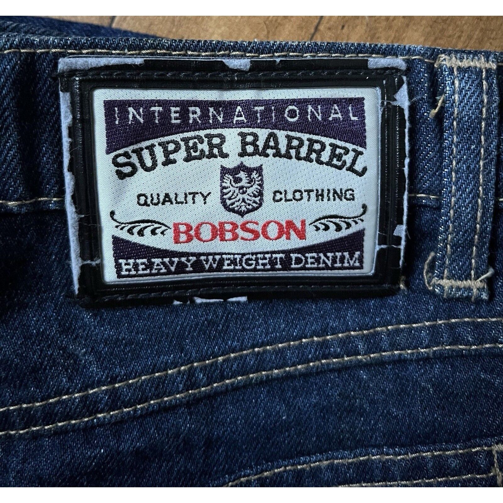Vintage Super Barrel Bobson Straight Dark Blue Washed Jeans Size 28 Size 28" / US 6 / IT 42 - 6 Thumbnail