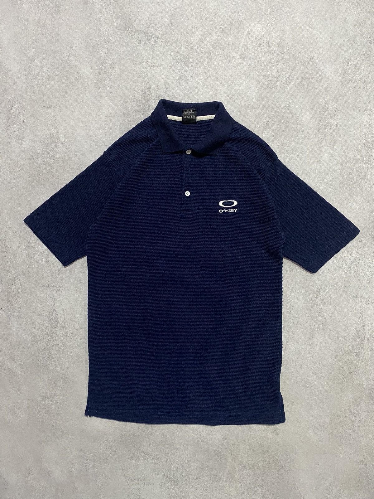 Oakley 🦋 Vintage 90s Rare T Shirt Polo Striped Knit OAKLEY Size US M / EU 48-50 / 2 - 1 Thumbnail