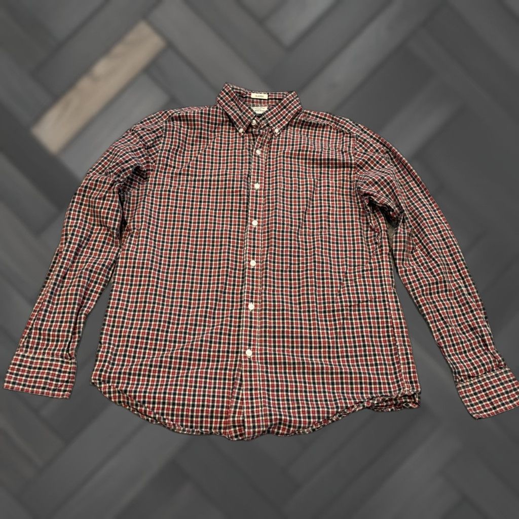 J.Crew J.CREW Shirt Mens Medium Plaid Long Sleeve Button 100% Cotton Multicolor Color Combo Casual, Travel, Preppy Mens Size US M / EU 48-50 / 2 - 1 Thumbnail