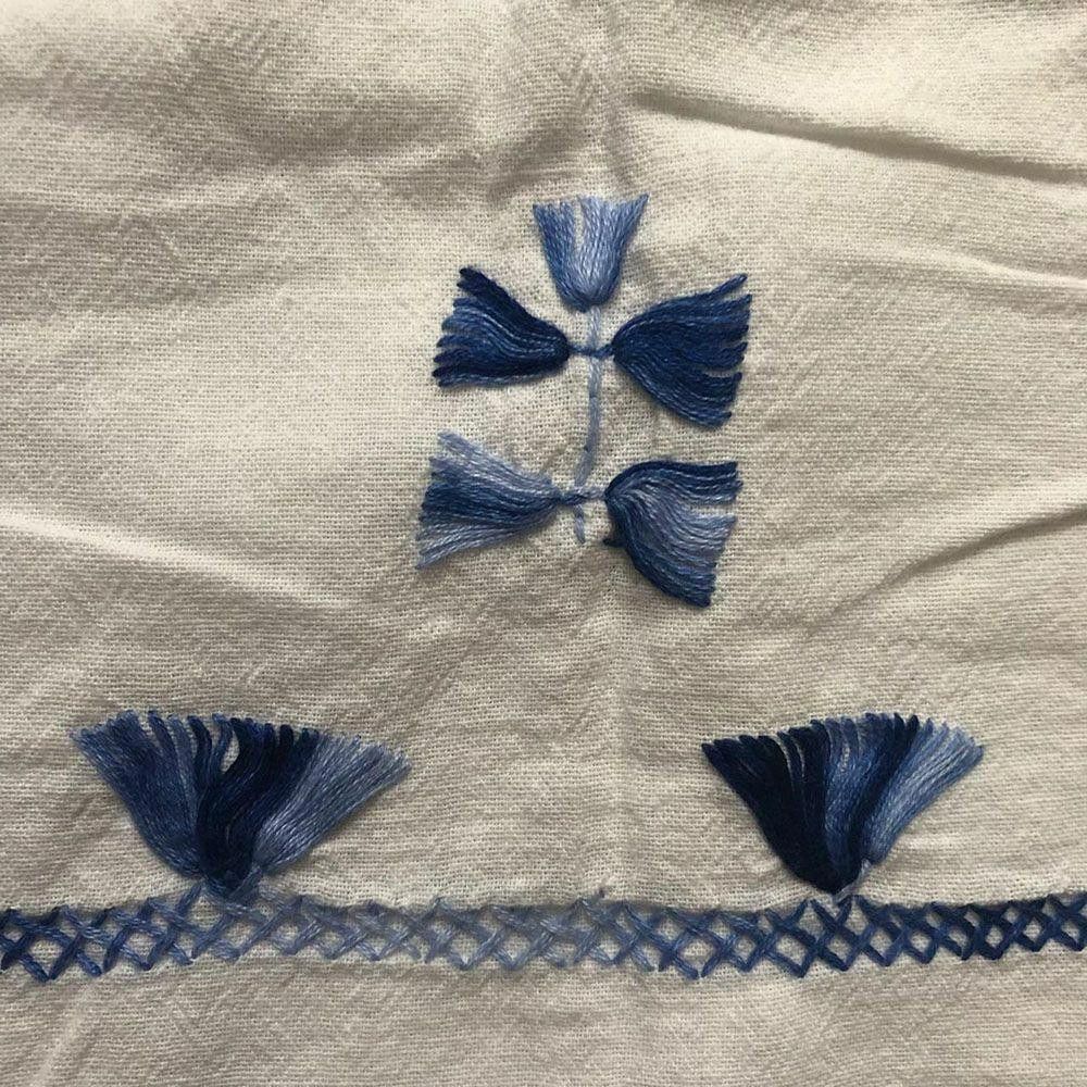 Designer New White Hand Made Bluse L Size L / US 10 / IT 46 - 5 Thumbnail