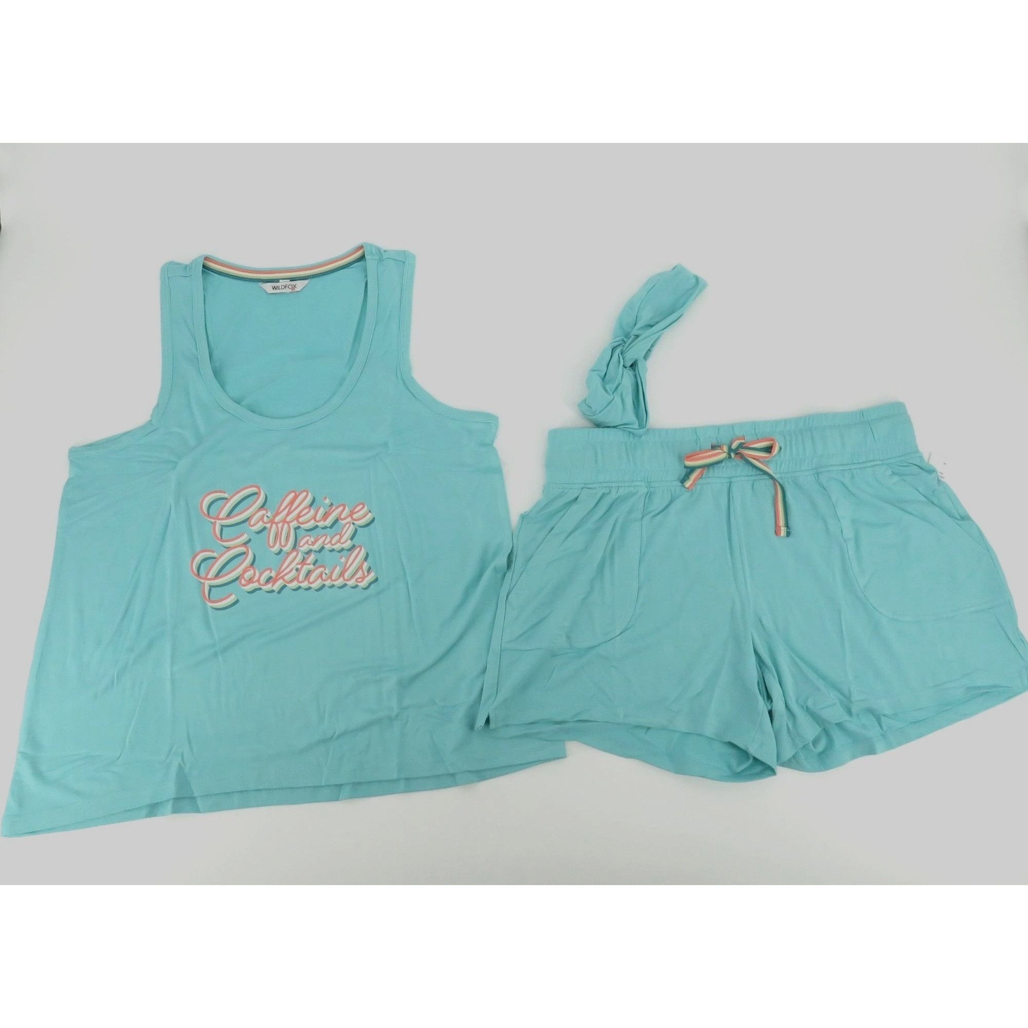 Wildfox Wildfox 3pc Lounge Set Tank Shorts & Headband Medium Mint Gr Size ONE SIZE - 1 Thumbnail
