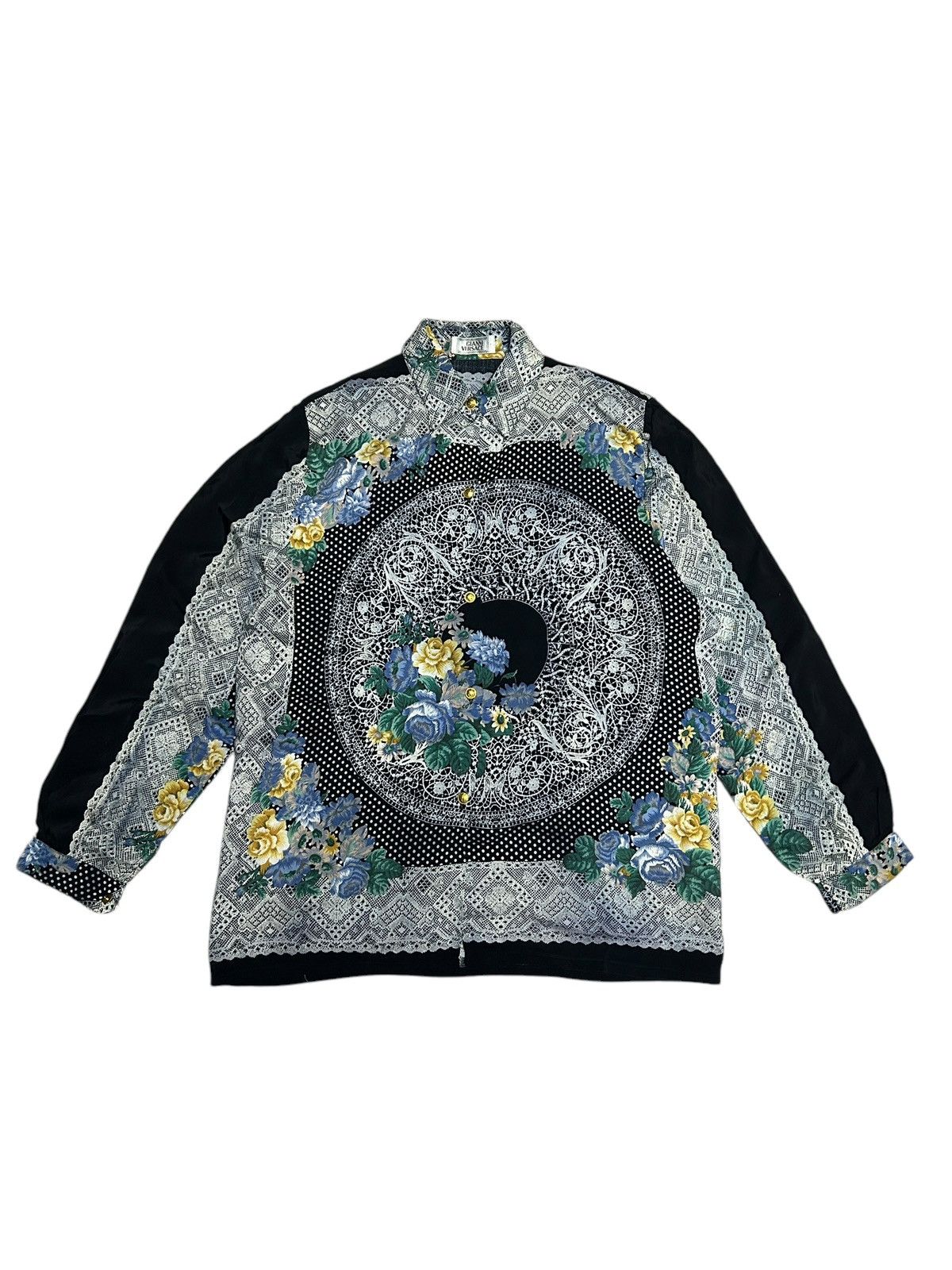 90s Floral Silk Shirt