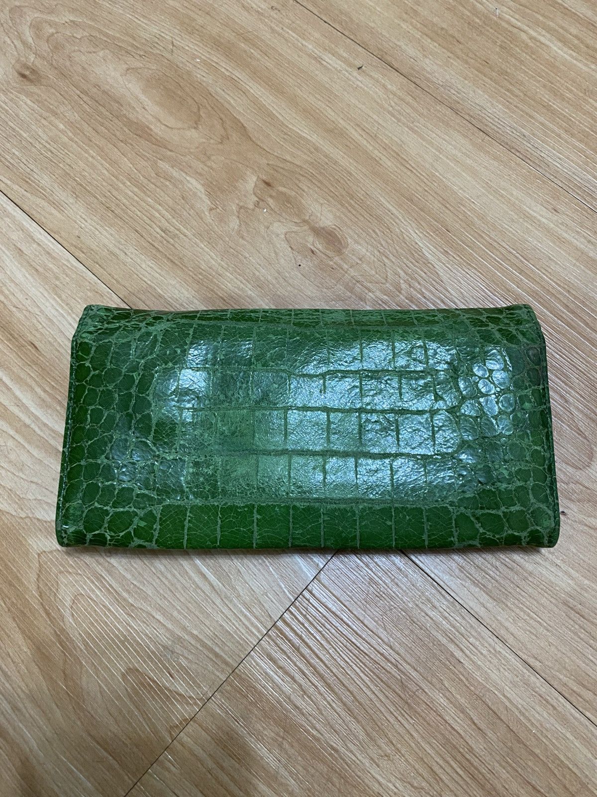 Miu Miu Miu miu crocodile green leather long wallet rare colour Size ONE SIZE - 3 Thumbnail