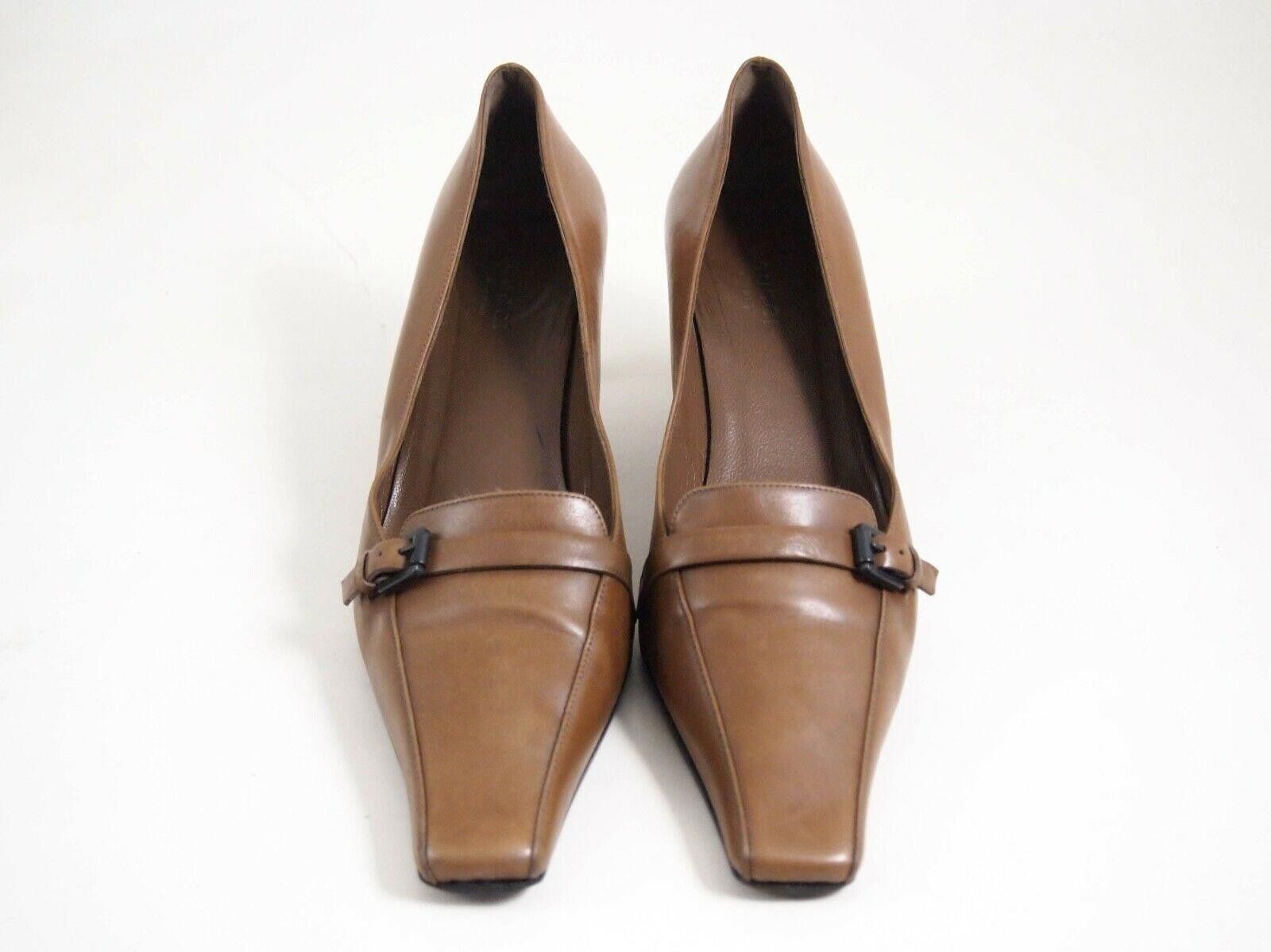 Gucci Gucci Mid Heel Pumps Brown Leather Womens US 10 C EU 40 Size US 10 / IT 40 - 3 Thumbnail