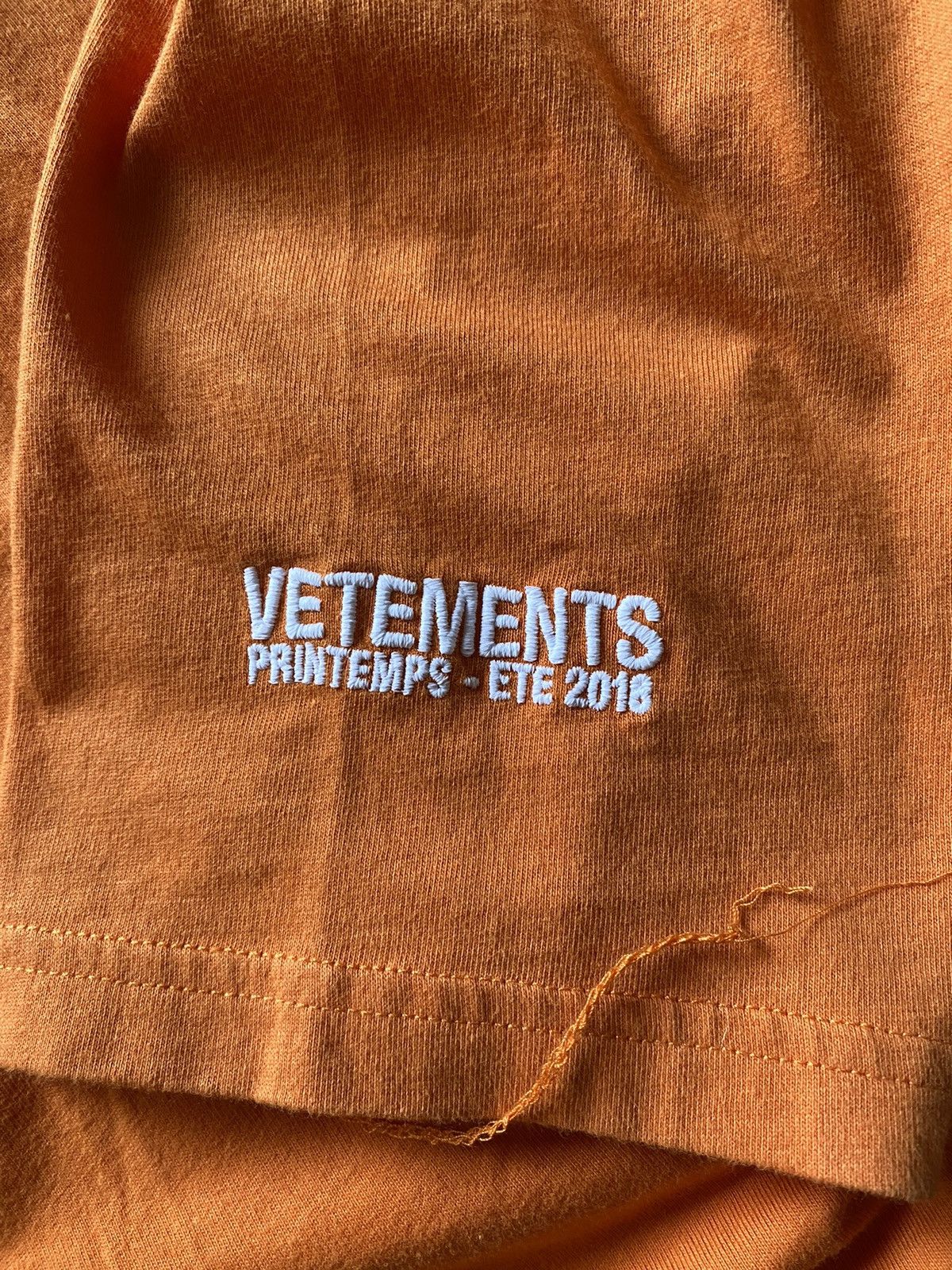 Vetements Matterhorn Orange Cotton T-shirt Hoodie
