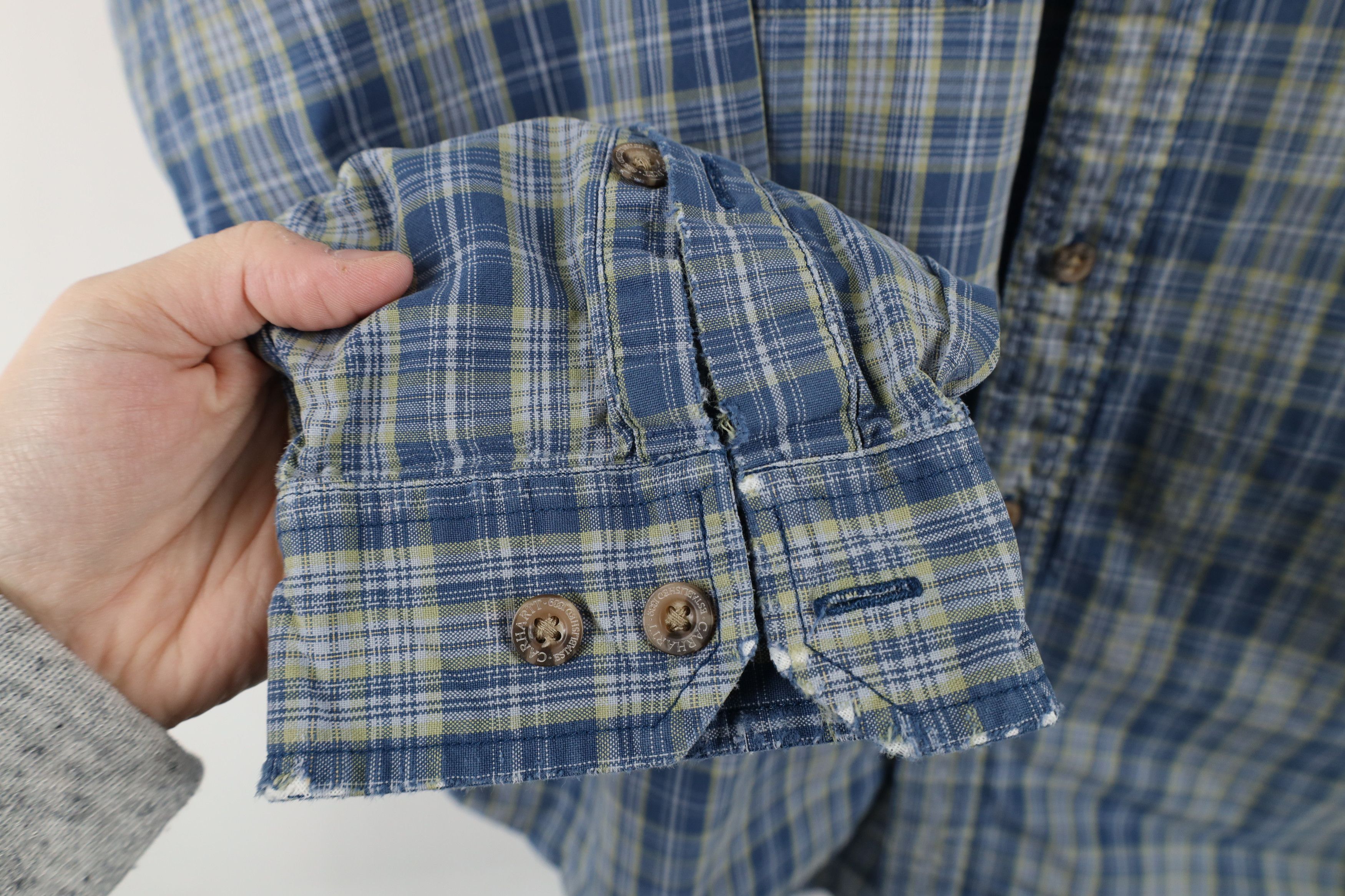 Carhartt × Vintage Vintage Carhartt Heavyweight Collared Button Down Shirt Size US XXL / EU 58 / 5 - 5 Thumbnail