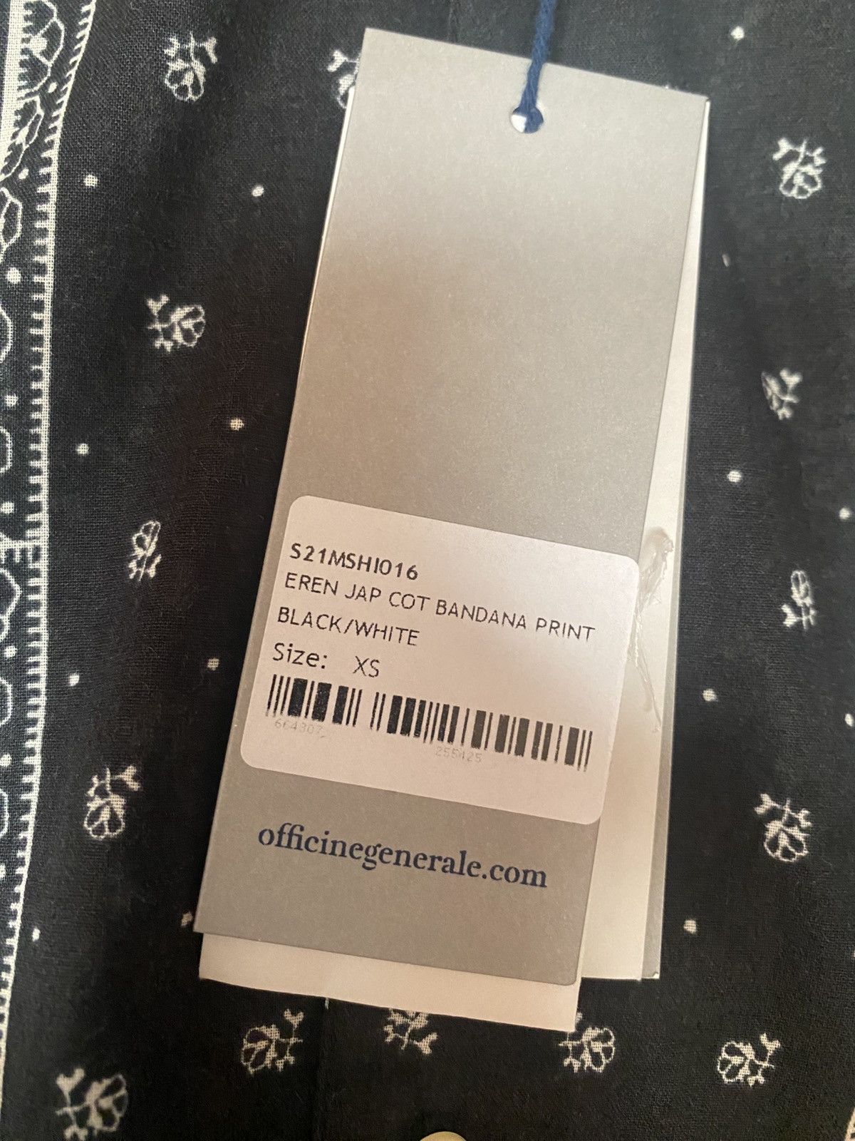 Officine Generale Officine Generale Bandana Shirt Size XS BNWT Size US XS / EU 42 / 0 - 6 Thumbnail