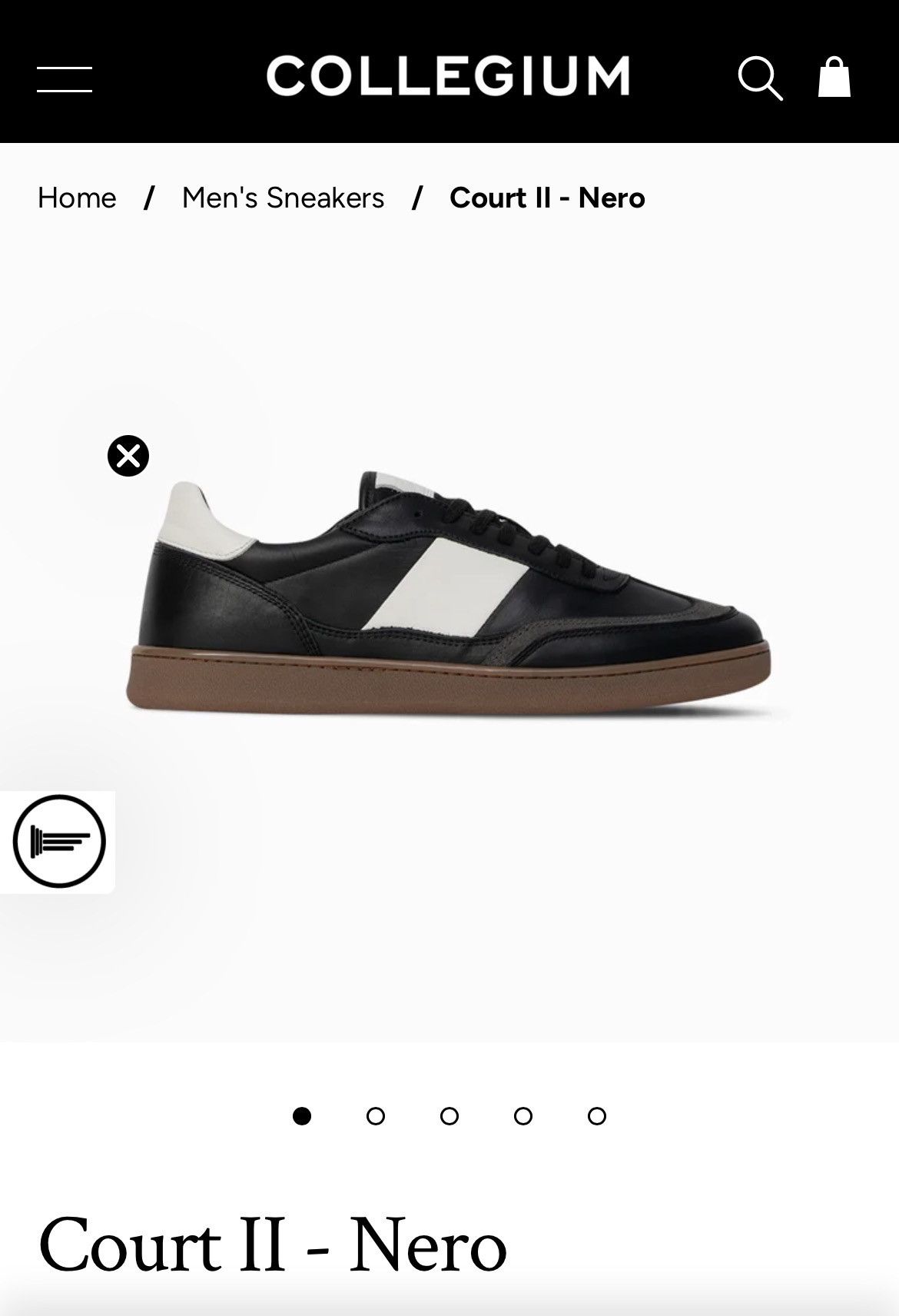 Collegium Court II Nero Size 43