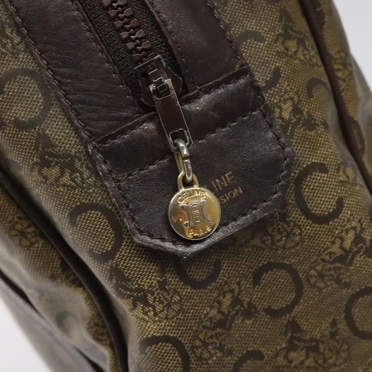 Celine CELINE C Sulky Hand Bag Pvc Dark Brown Gold Size ONE SIZE - 15 Thumbnail