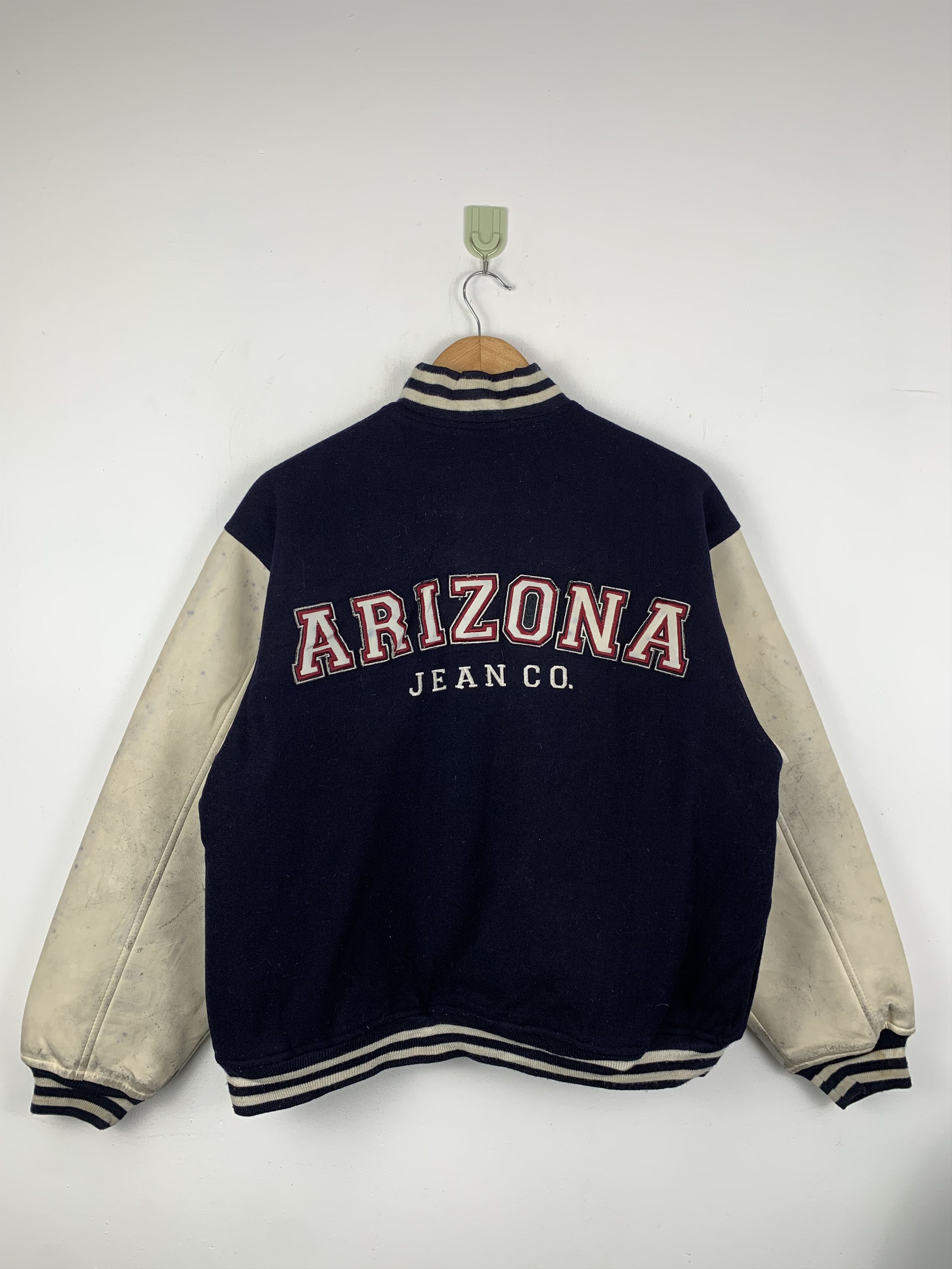 Arizona Jean Co. Vintage Arizona Sleeve Leather Varsity Jacket V0511 Size US L / EU 52-54 / 3 - 3 Thumbnail