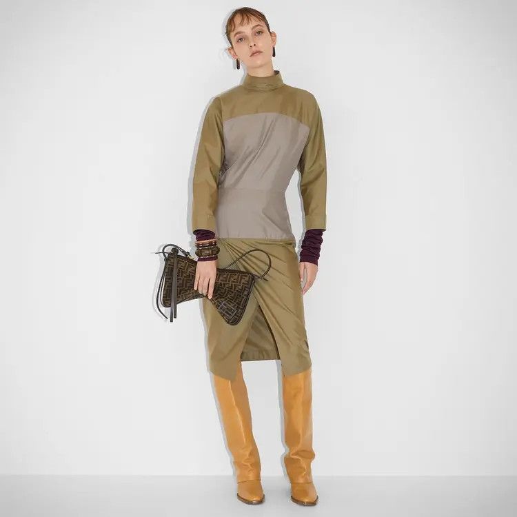 Fendi o1s1wg110326 Dress in Beige Size L / US 10 / IT 46 - 4 Thumbnail