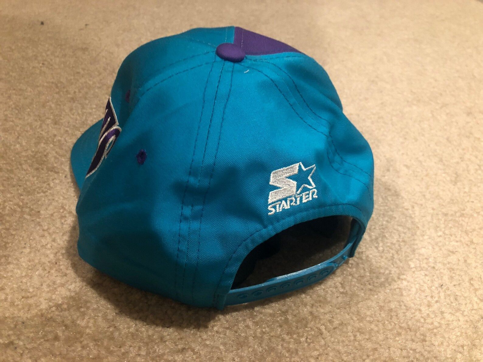 Starter Vintage 90s 90S Charlotte Hornets NBA SnapBack Hat Cap Size ONE SIZE - 5 Thumbnail