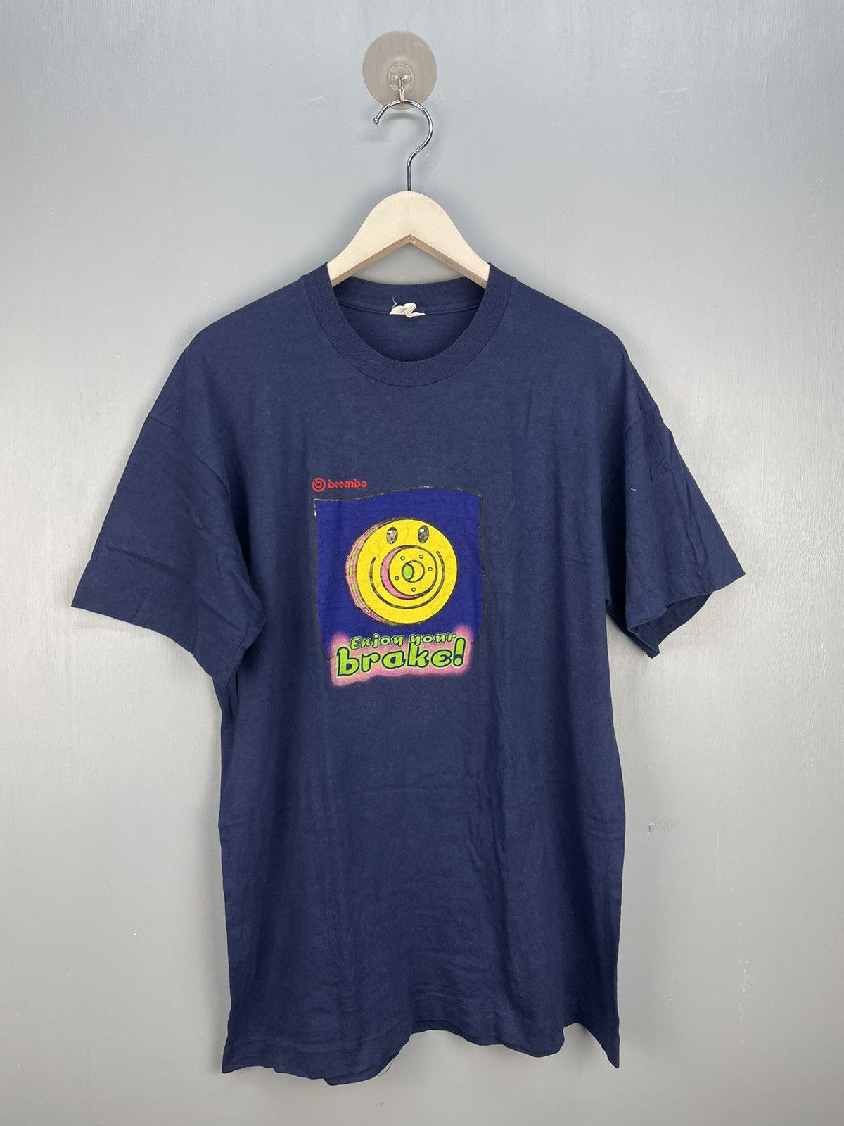 Vintage Vintage 90s Brembo Enjoy Your Brake! Promo t shirt Size US L / EU 52-54 / 3 - 1 Thumbnail