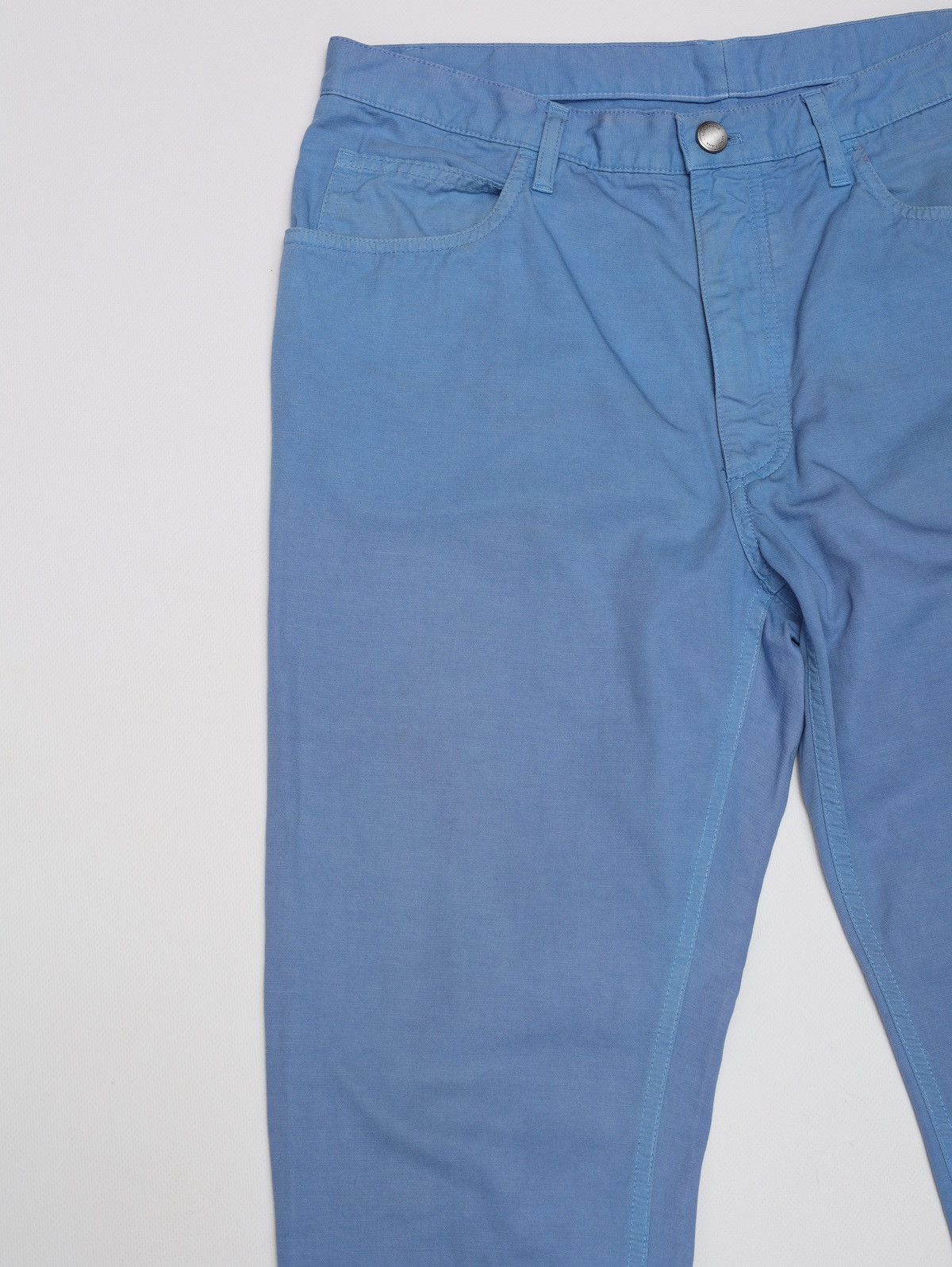 Loro Piana Loro Piana Sky Blue Cotton Linen Pants Trousers Size US 35 - 2 Thumbnail