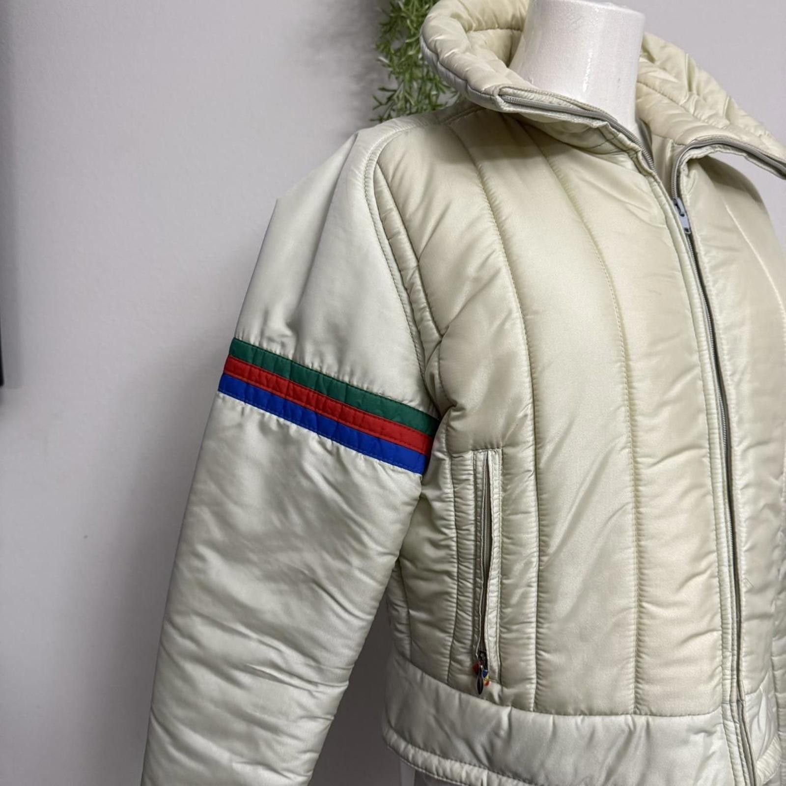 Designer Vintage 70s Ski puffer crop retro jacket small Size US S / EU 44-46 / 1 - 4 Thumbnail
