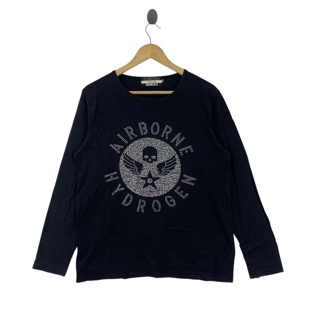 HYDROGEN Hydrogen Bronzaji Rhinestone Skull Long Sleeve Shirt XXL Size US XXL / EU 58 / 5 - 1 Thumbnail