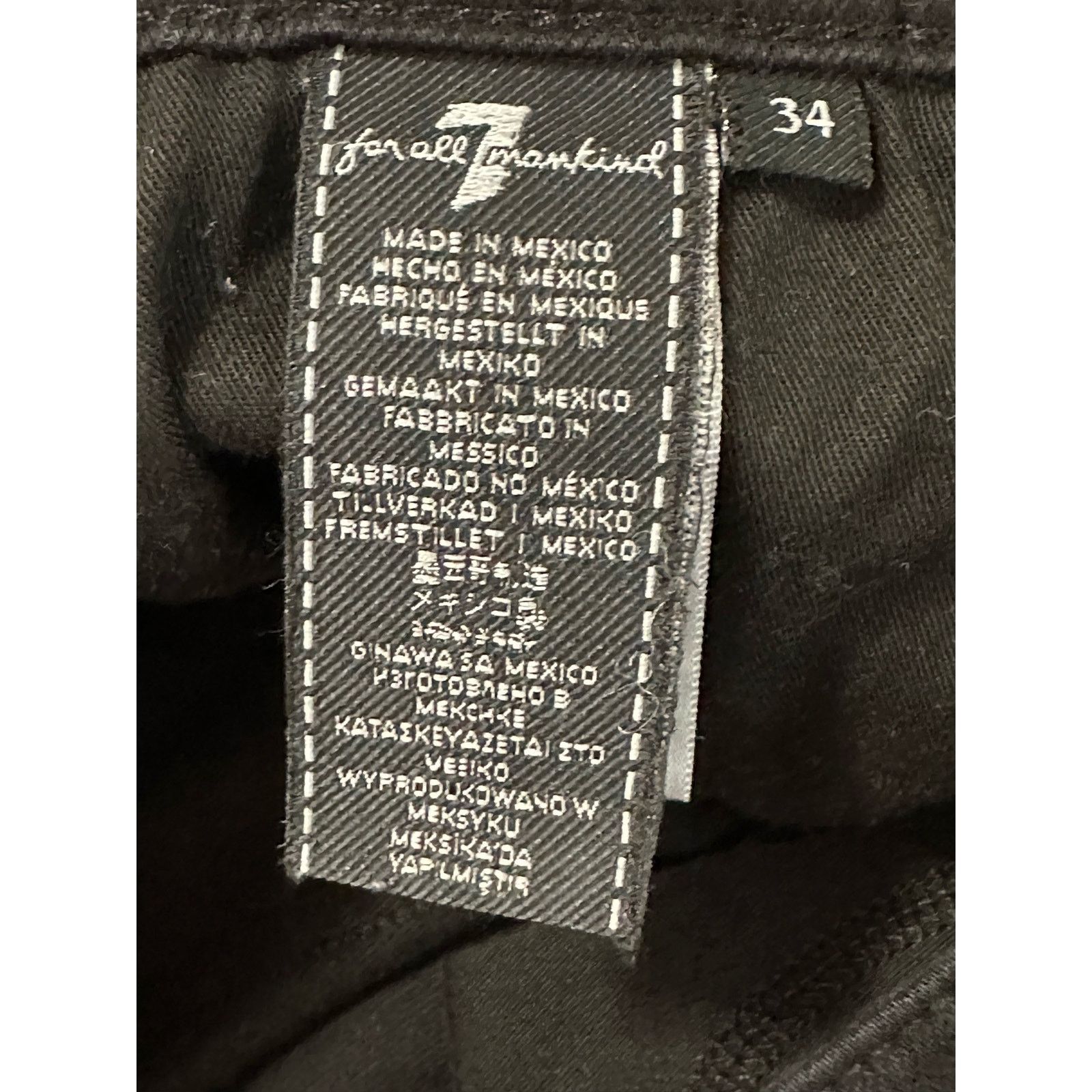 7 For All Mankind 7 for all mankind paxtyn black straight legs jeans size 34 Size US 34 / EU 50 - 4 Thumbnail